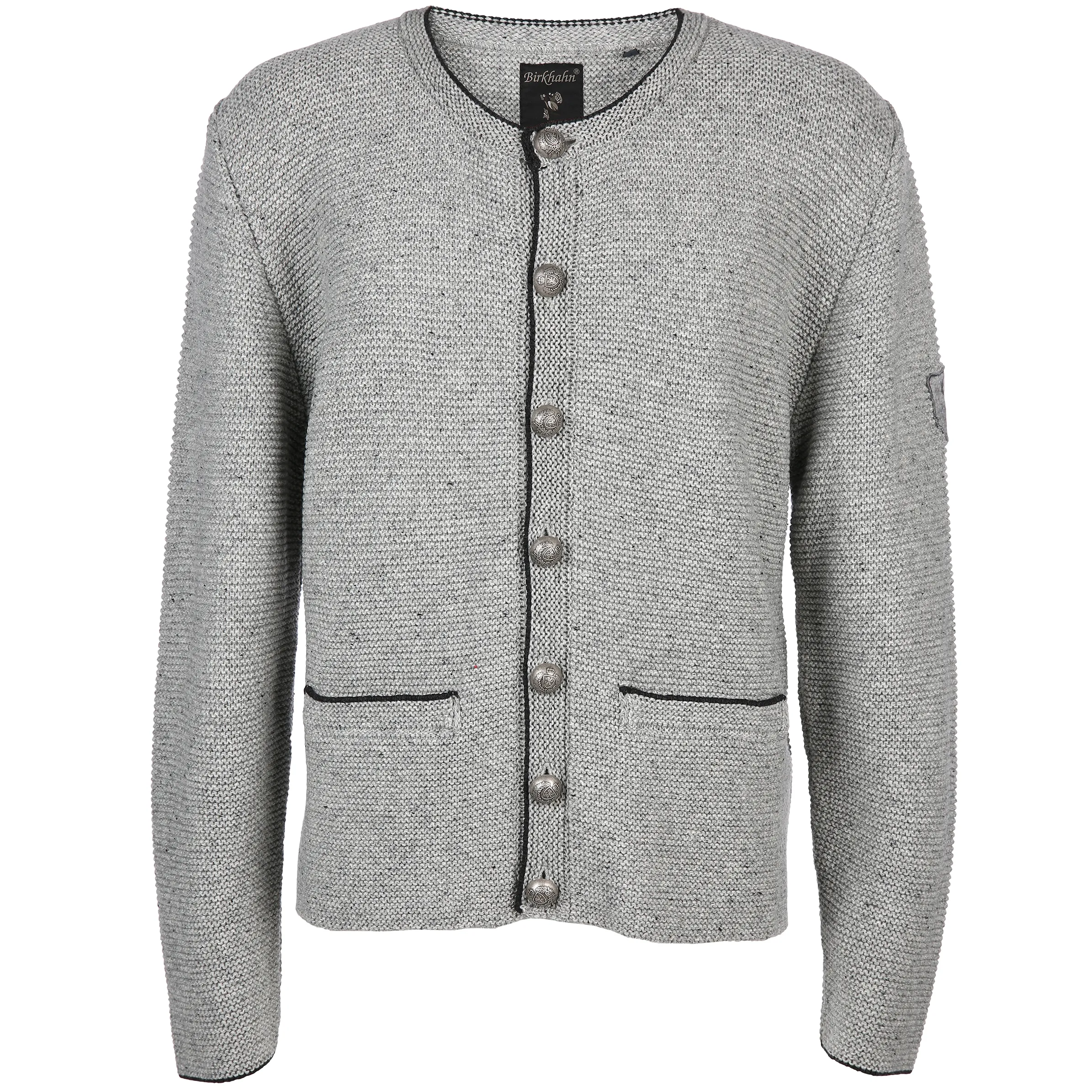Birkhahn Mode und Tracht He. Trachtenjanker melange Grau 811851 GRAU 1
