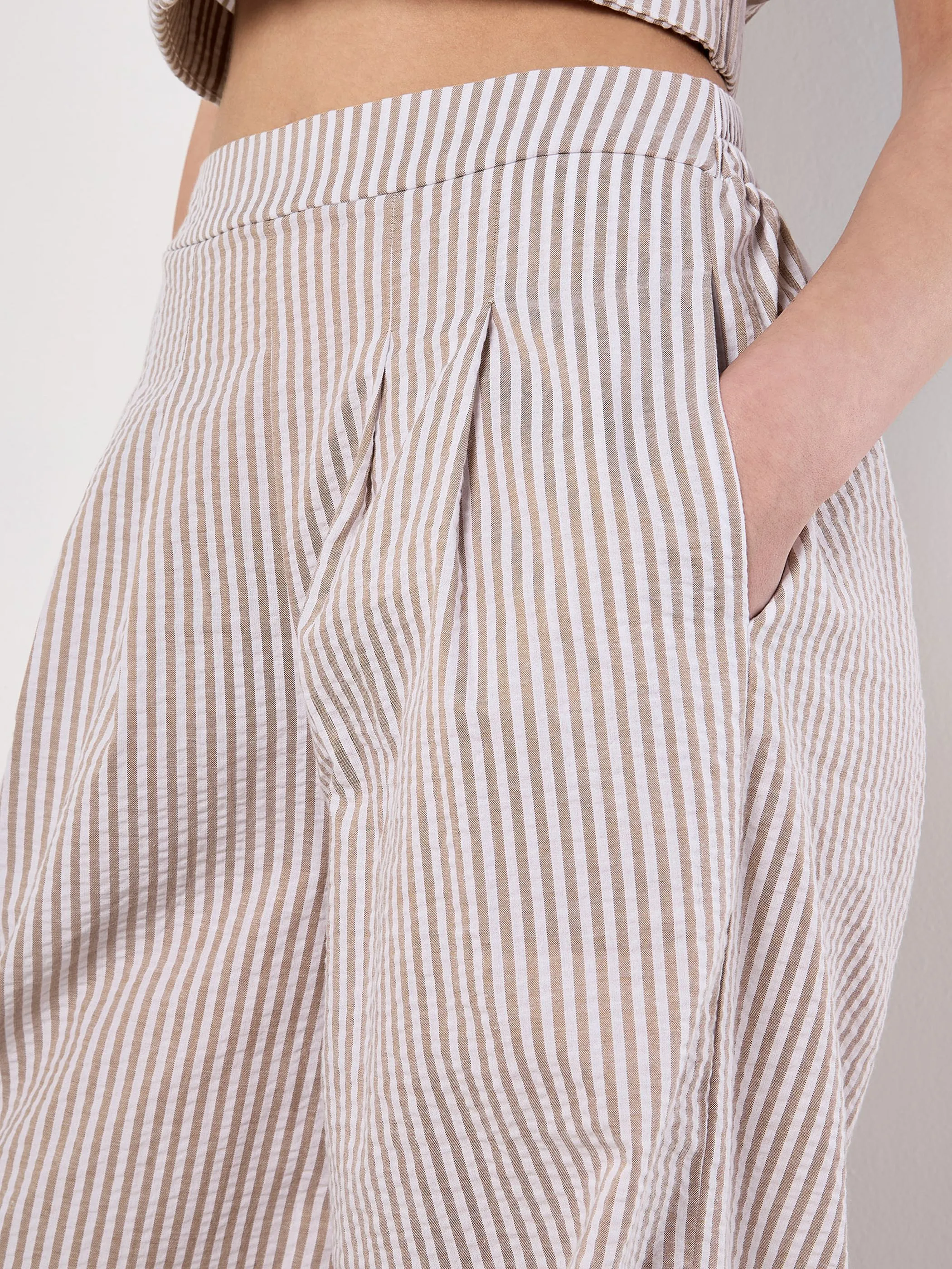 Apricot 107780 Apricot Stripe Seersuck Beige 919505 STO 5