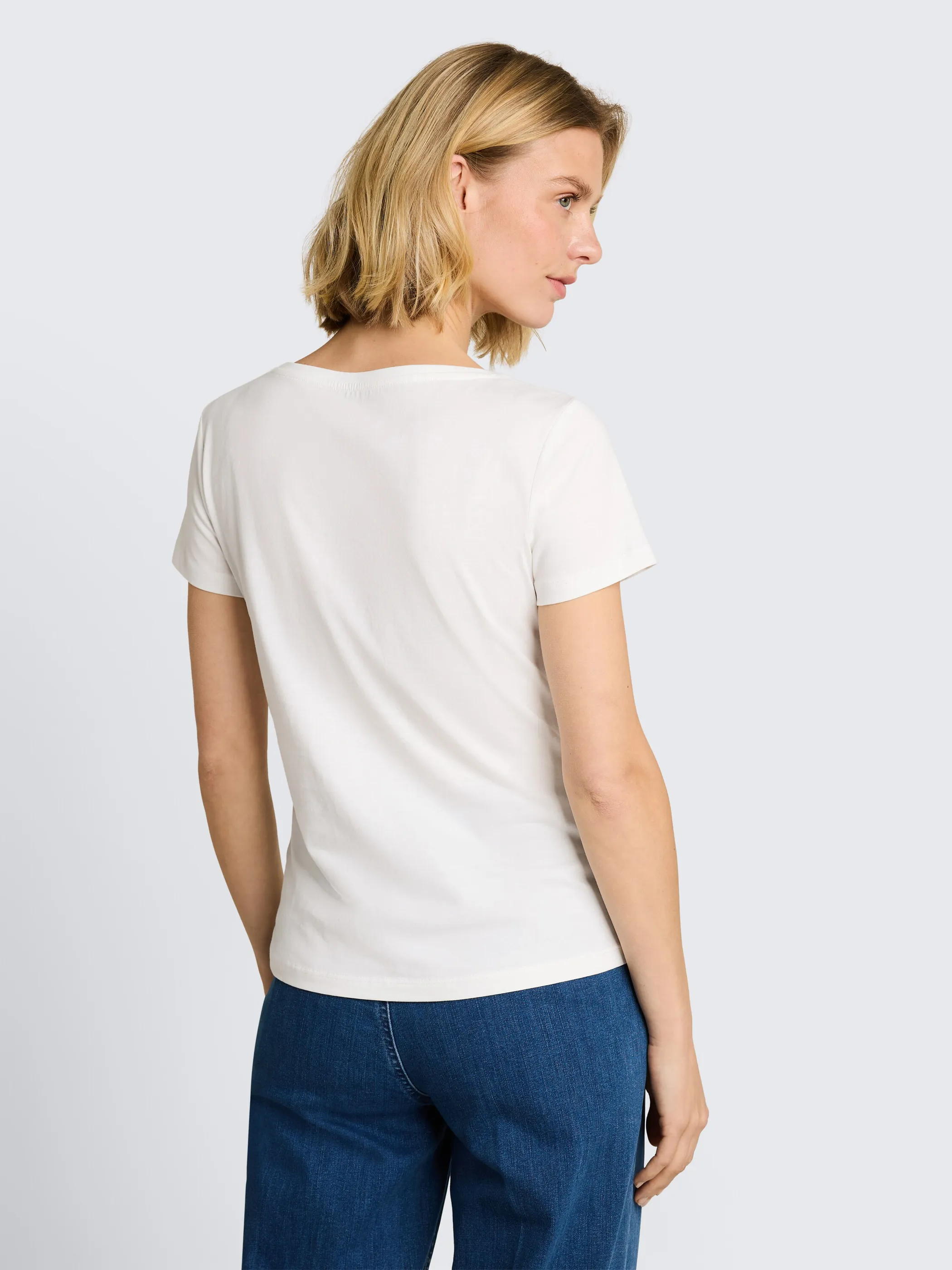 Tom Tailor 1051230 T-Shirt with logo print Weiß 926130 10315 2