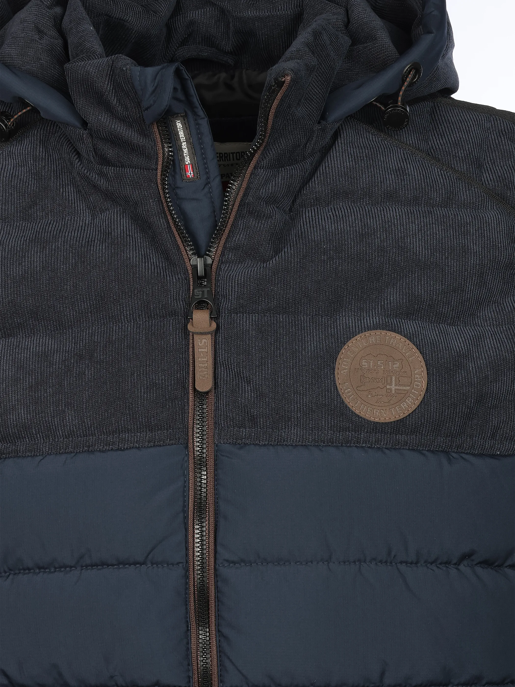 Southern Territory He. Steppweste Kapuze E.W. Style Blau 929488 NAVY 3