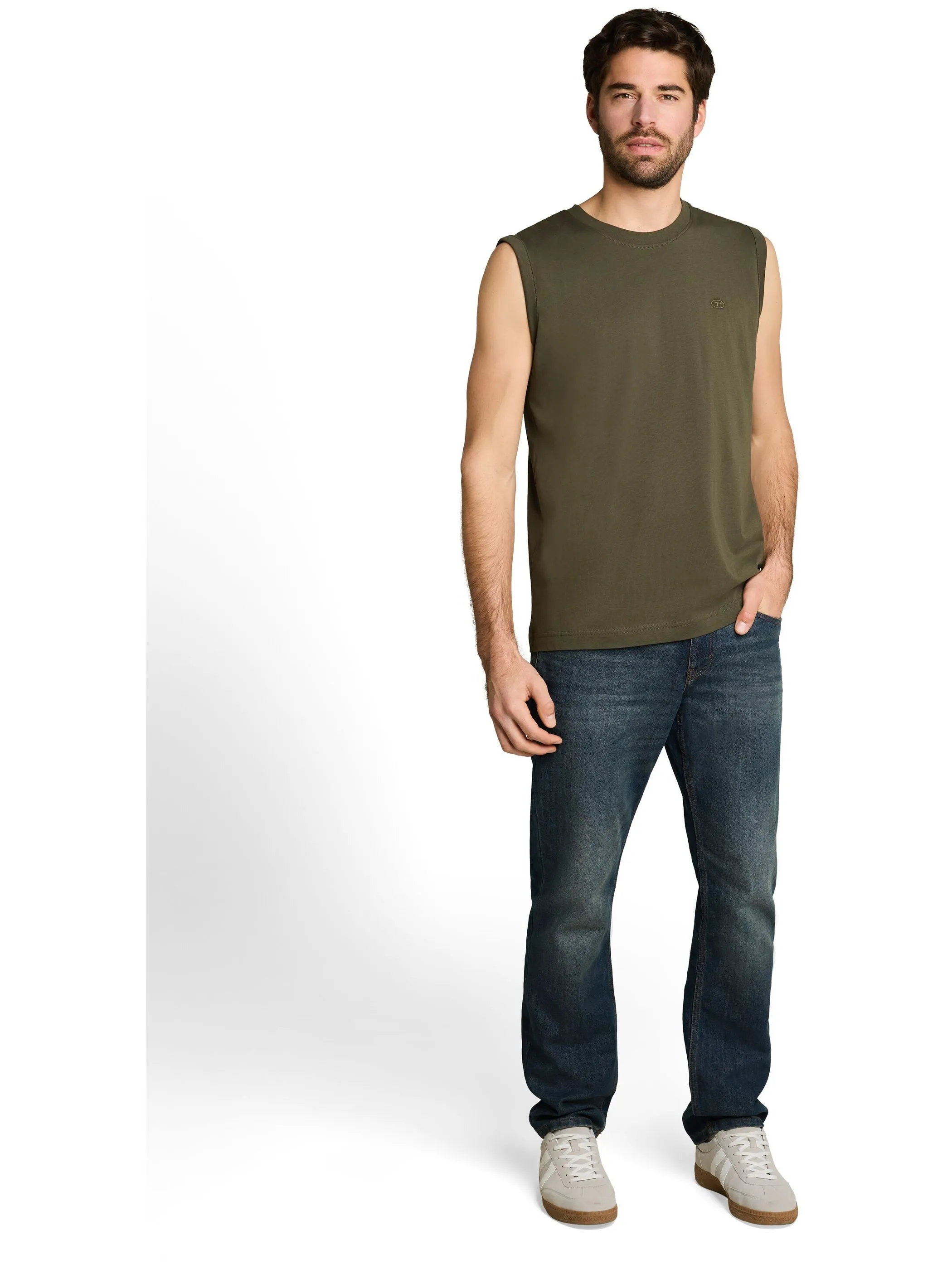 Tom Tailor 1050219 tanktop with embro Grün 926462 26543 4
