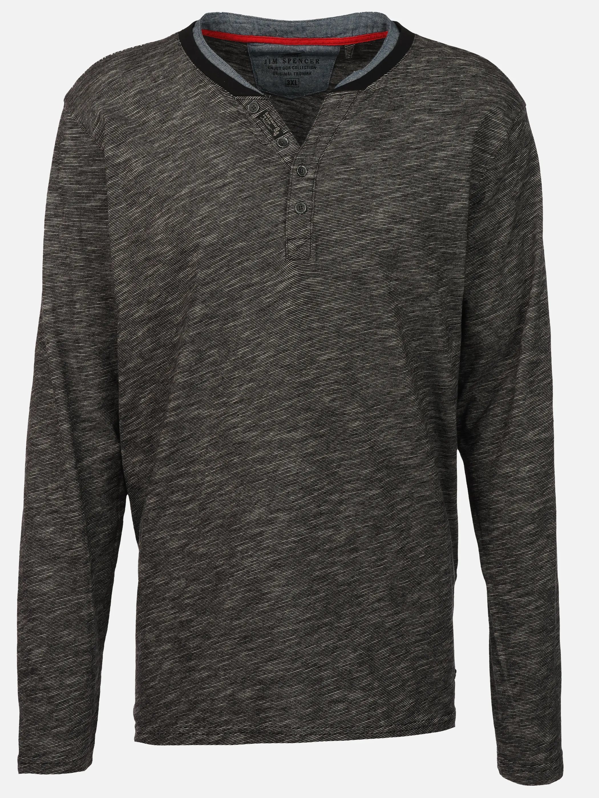 Jim Spencer He. Henleyshirt 1/1 Arm 2in1 Schwarz 857757 BLACK 1
