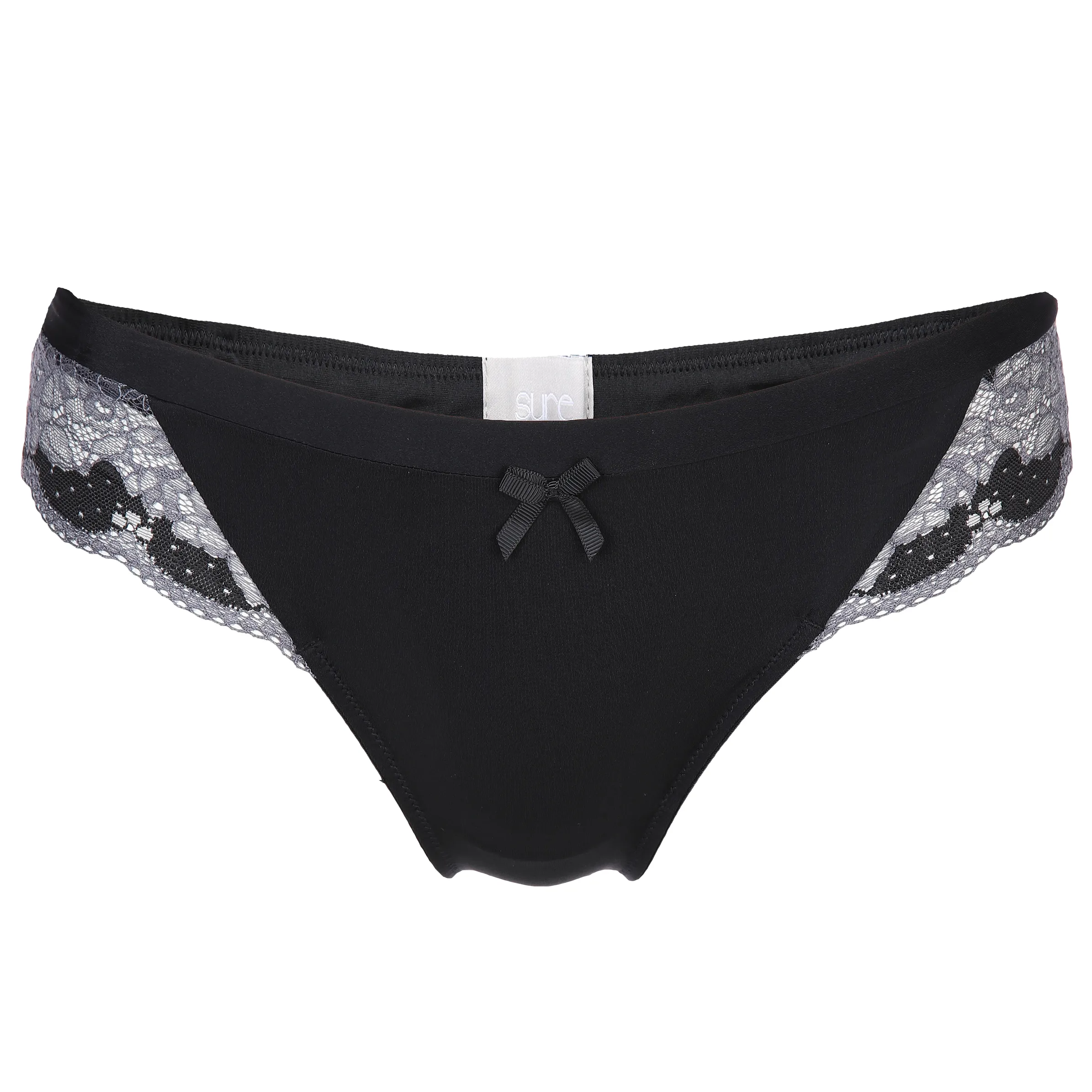 Sure Da. Slip mit Spitze Schwarz 880530 SW/SLATE 1