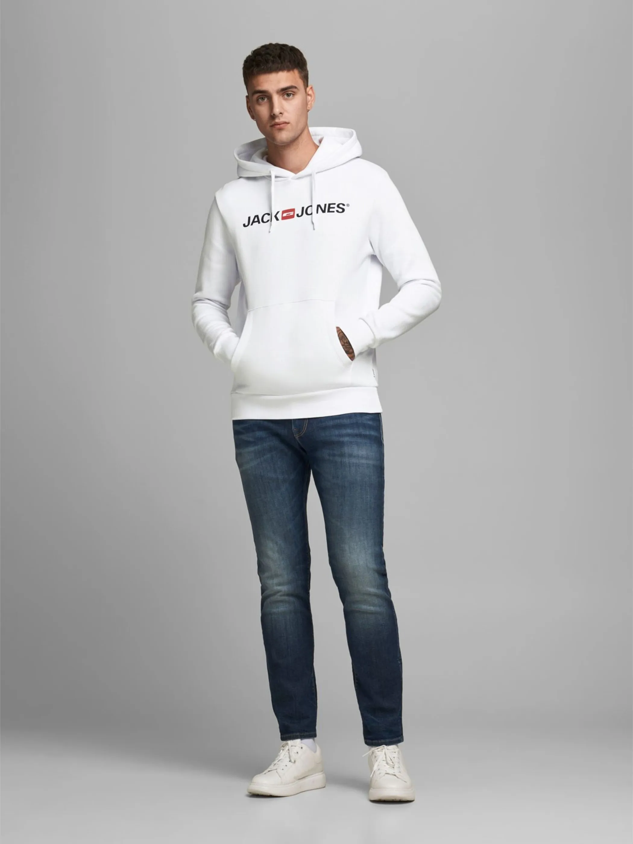 Jack Jones 12137054 JJECORP LOGO SWEAT HO Weiß 805006 178074001 4 Jack Jones 12137054 JJECORP LOGO SWEAT HO Weiß 805006 178074001 4