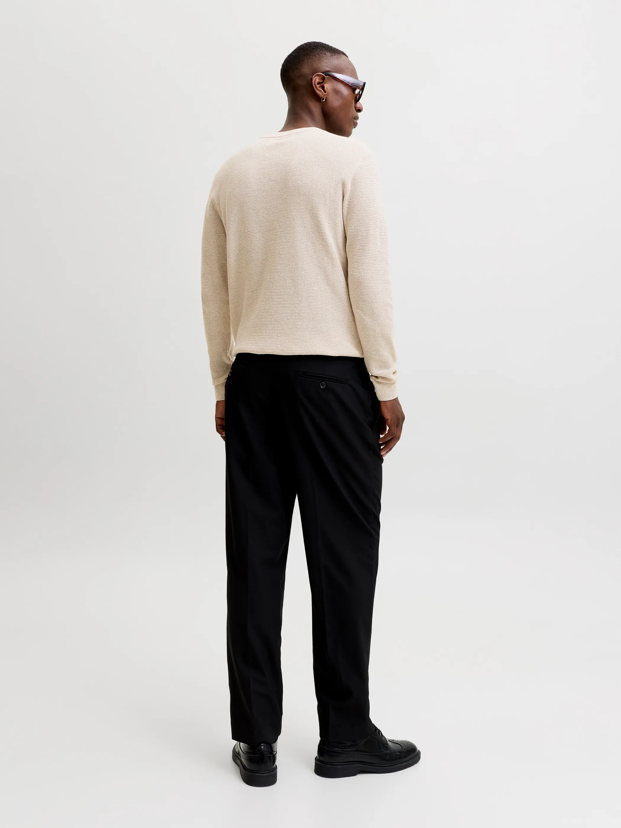 Jack Jones 12298310 JJERYDER KNIT CREW NE Weiß 928224 176595001 2