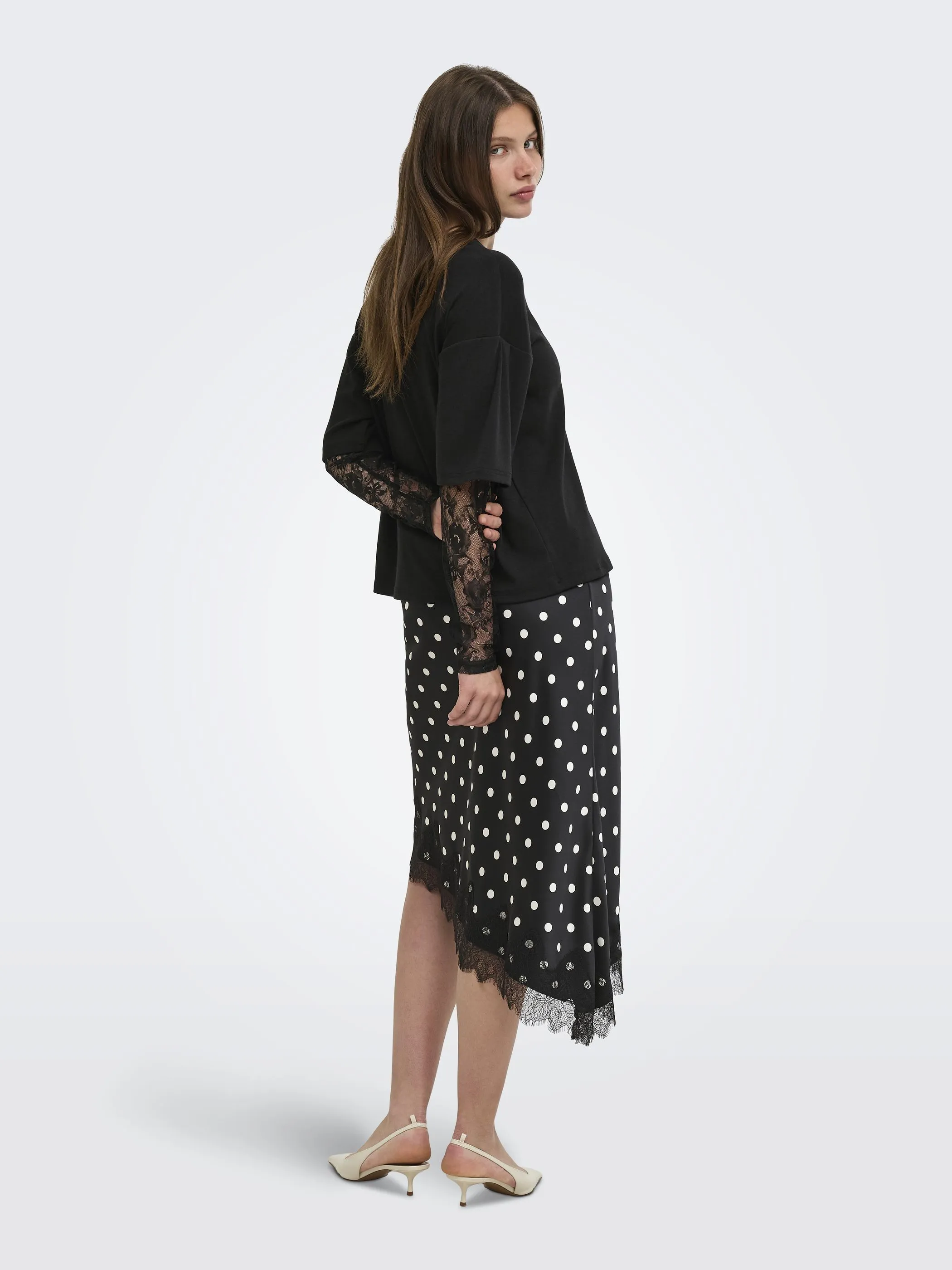 Only 15381333 ONLTAHLIA L/S LACE TO Schwarz 931453 177911001 2