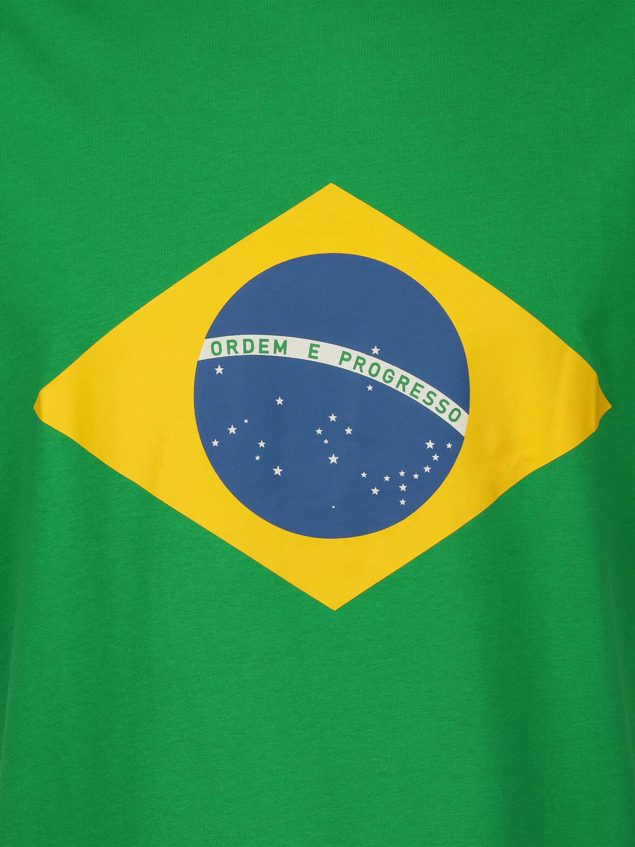 Grinario Sports Unisex Fan-T-Shirt, Brazil Grün 927455 GREEN BR 3