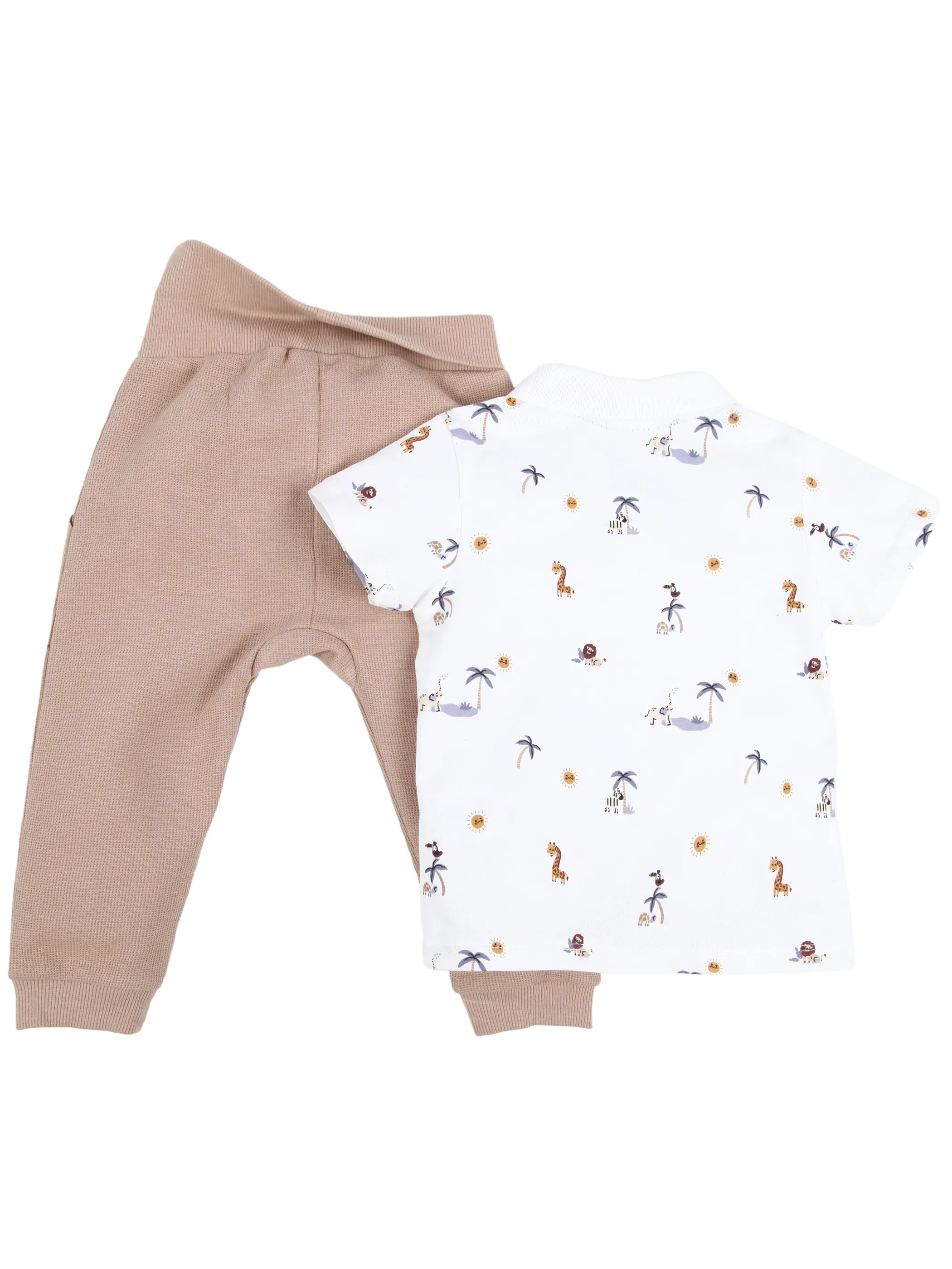 Bubble Gum BJ 2 pcs Set Polo Shirt + Joggpant Weiß 924774 WEIß/TAUPE 2