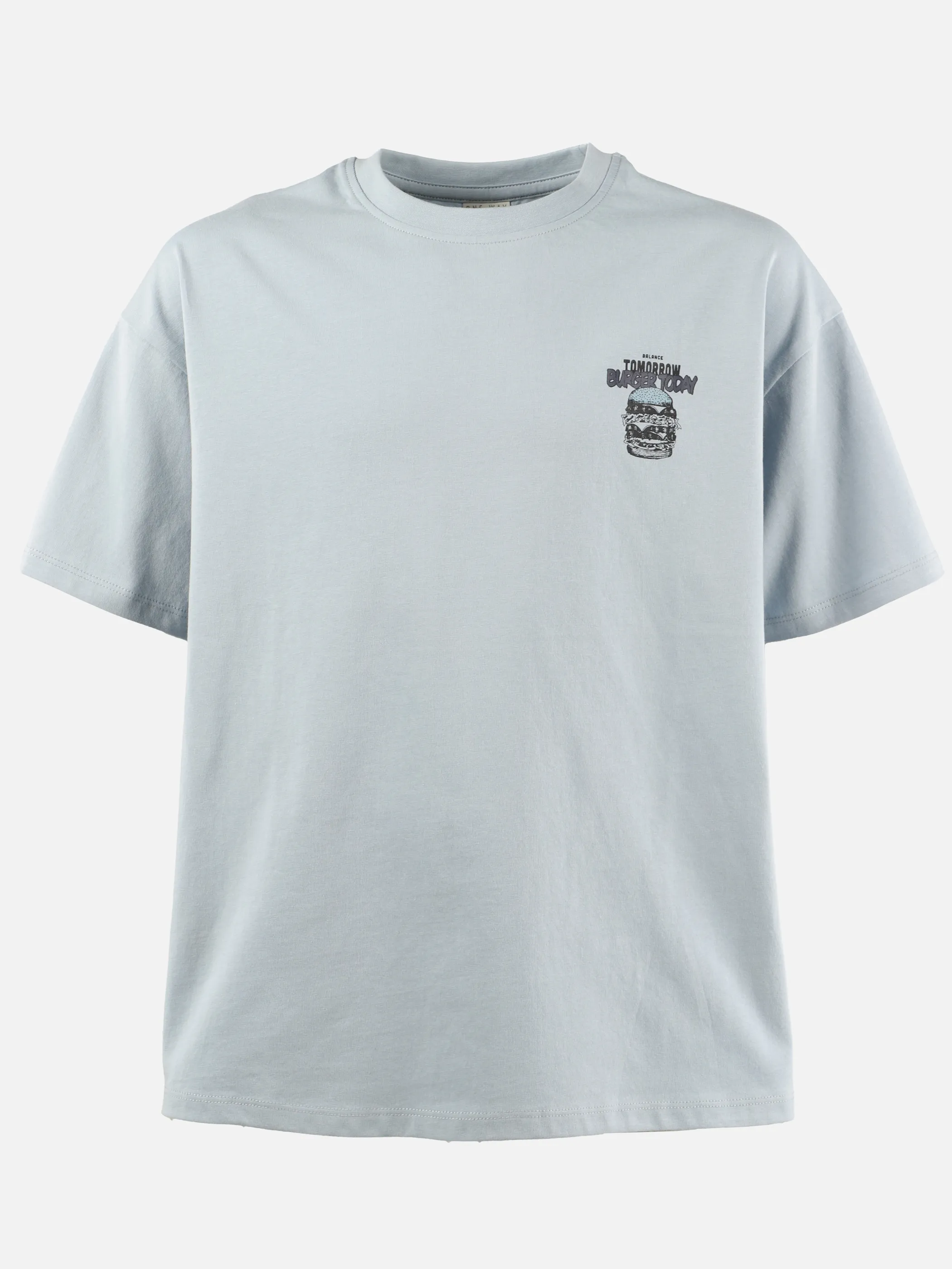 One Way TB T-Shirt mit Burger Backprint in Blau Blau 921877 BLAU 1
