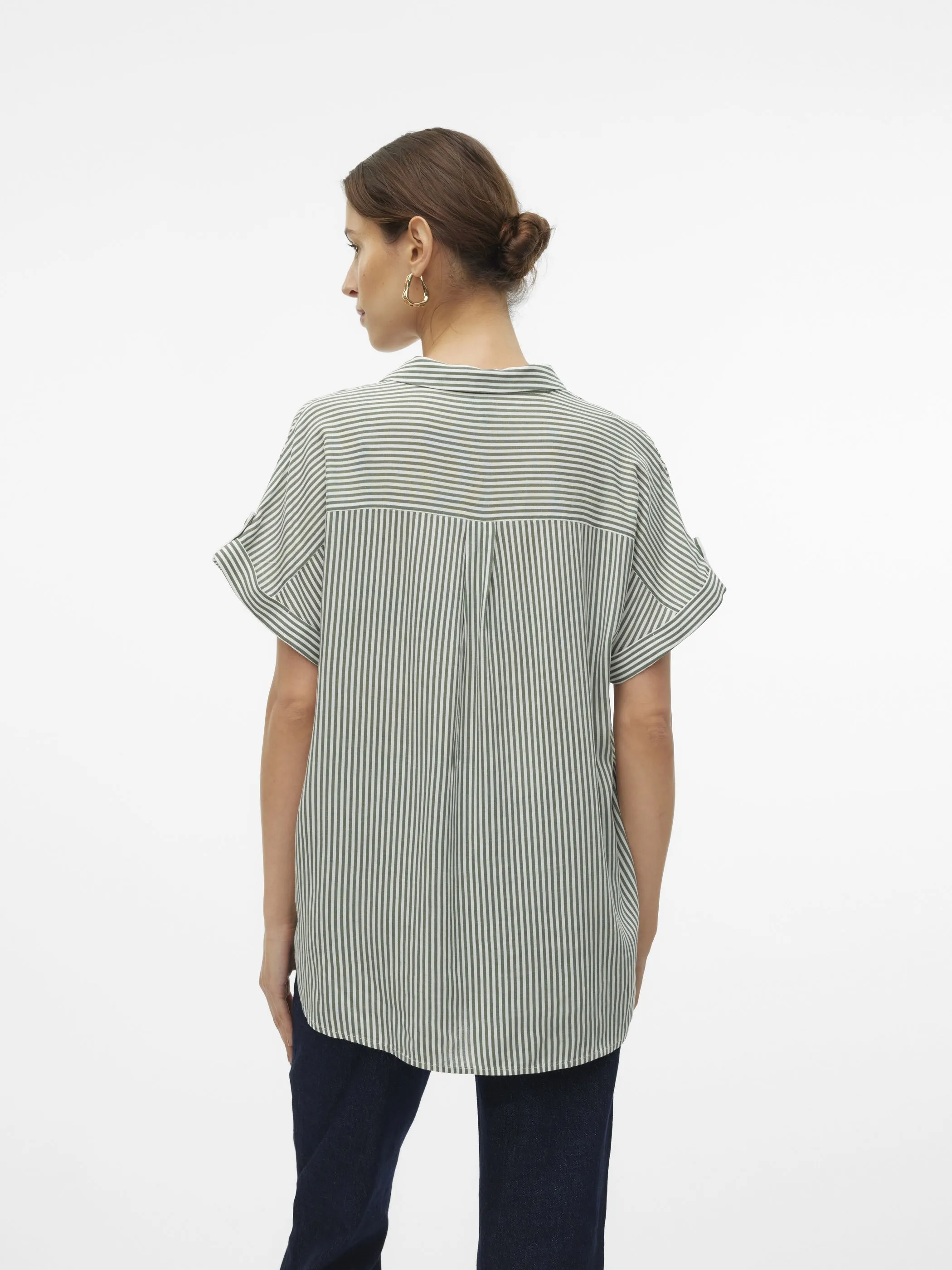 Vero Moda 10310139 VMBUMPY S/S SHIRT WVN Grün 894443 224196001 2