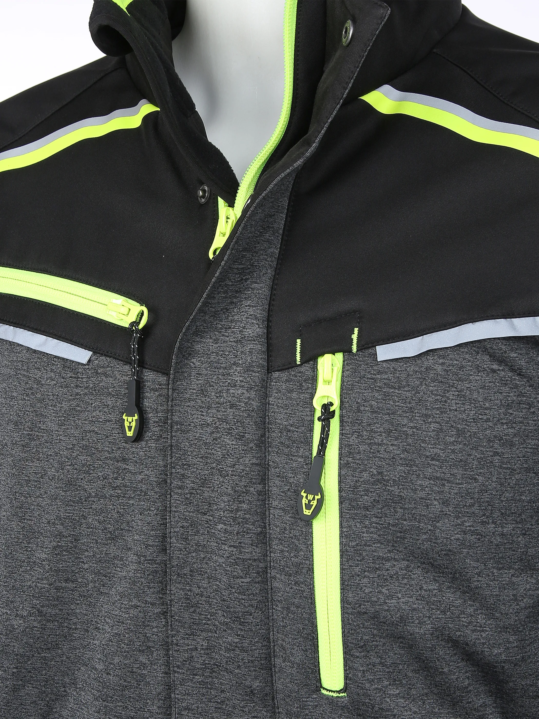 Worker He. Softshelljacke wattiert Neon Grau 853702 GREY 3 Worker He. Softshelljacke wattiert Neon Grau 853702 GREY 3