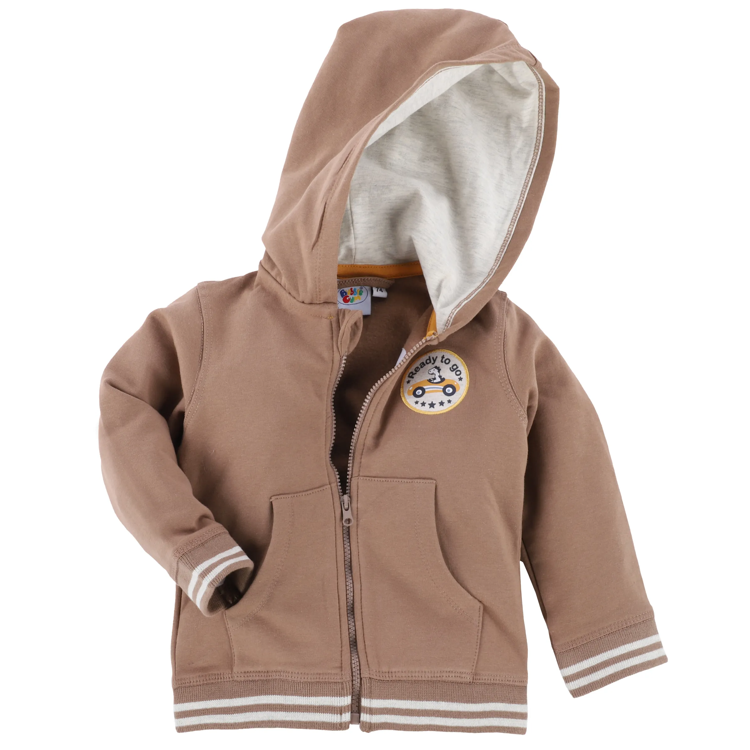 Bubble Gum BJ Sweatjacke mit Patch in braun Braun 889918 BRAUN 3