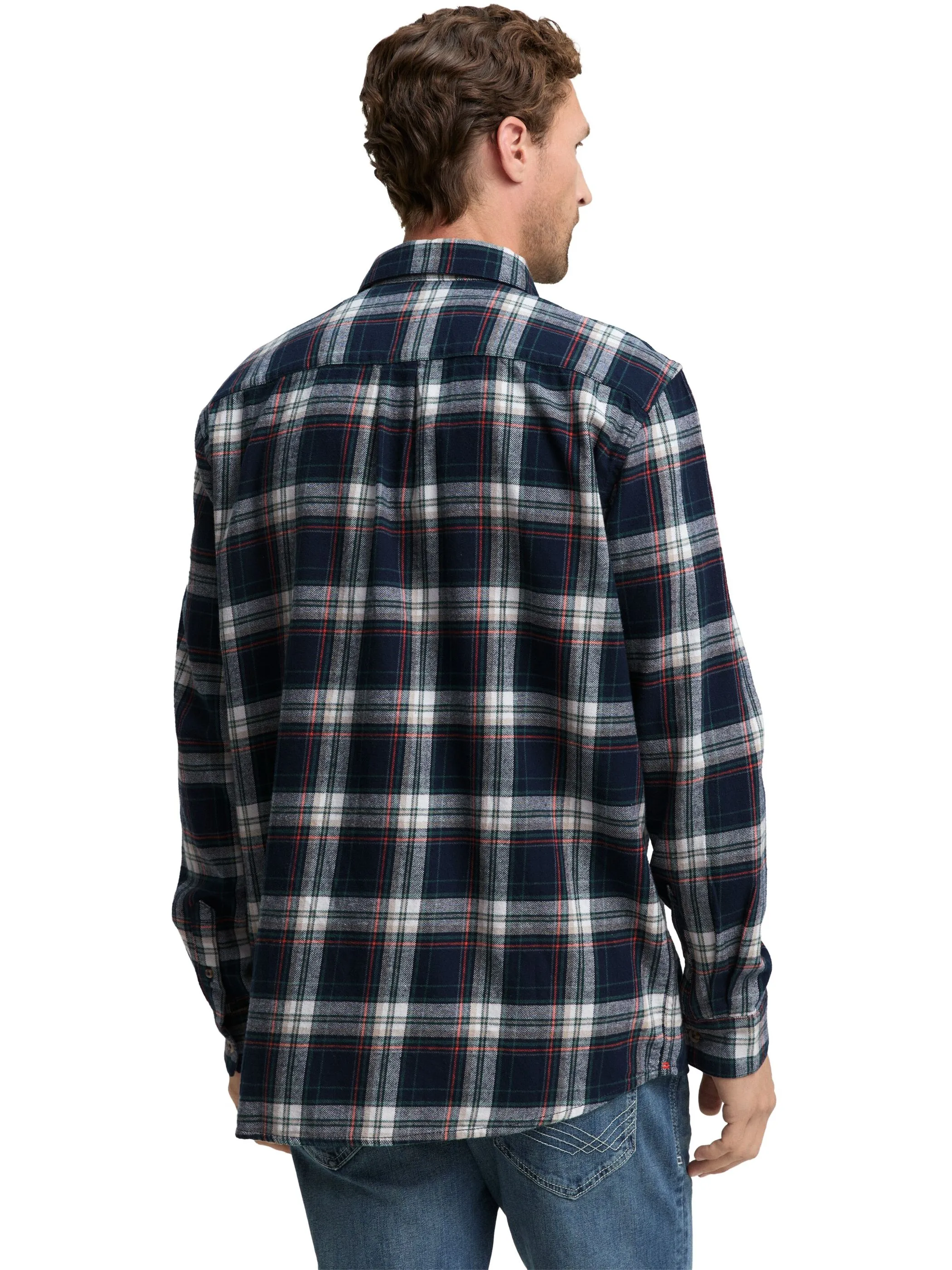 Tom Tailor 1047337 comfort checked shirt Blau 914818 38516 2