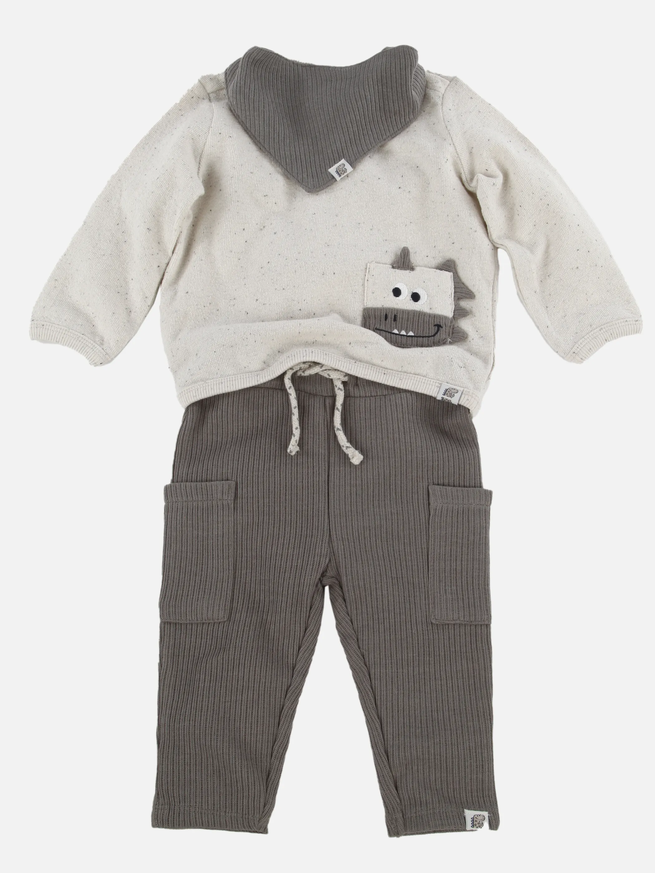 Bubble Gum BJ 3 pcs Set mit Dino Print in grau Grau 913433 GRAU 1