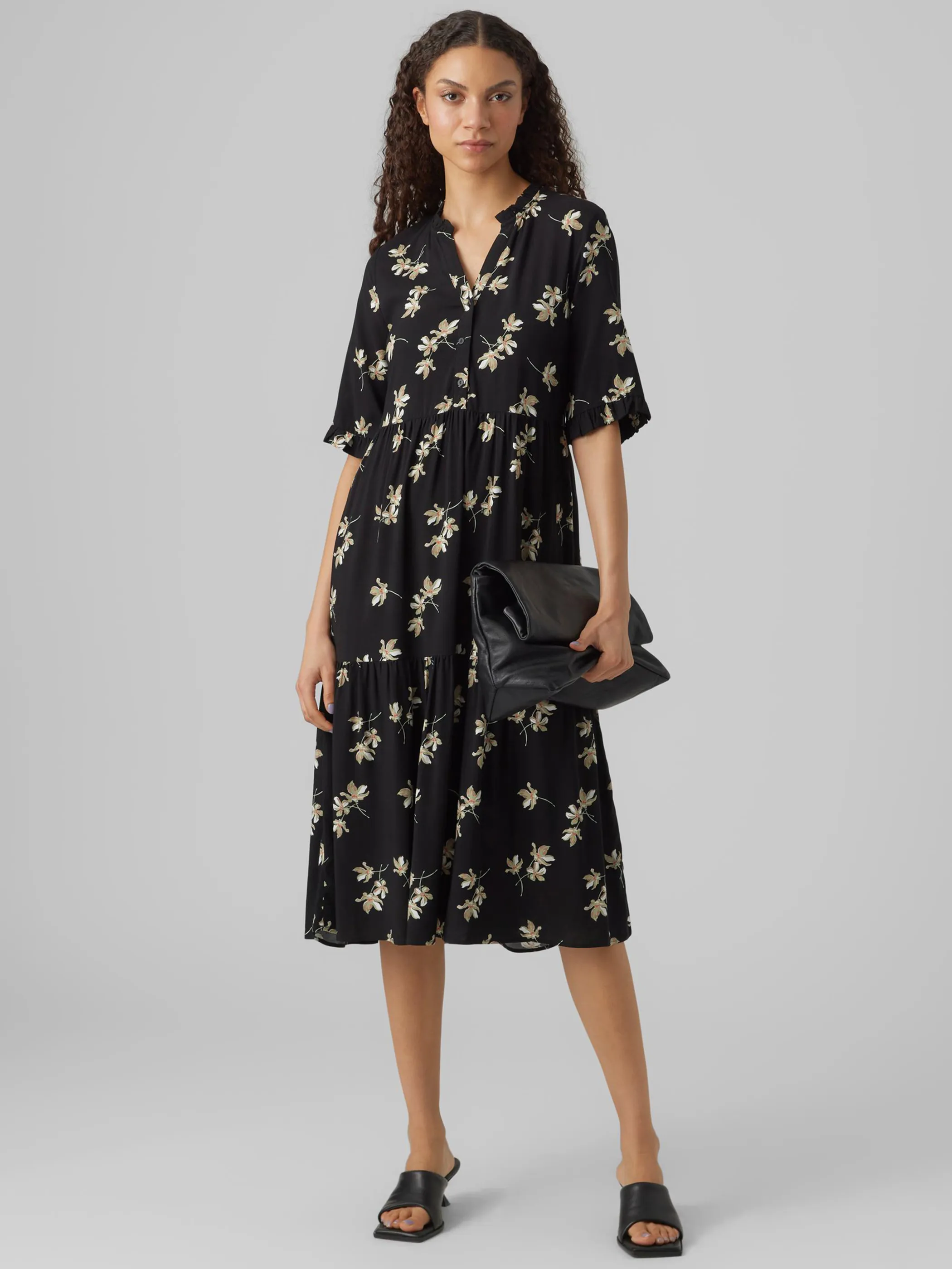 Vero Moda 10286764 VMEASY 2/4 FRL CALF D Schwarz 878274 177868014 3 Vero Moda 10286764 VMEASY 2/4 FRL CALF D Schwarz 878274 177868014 3