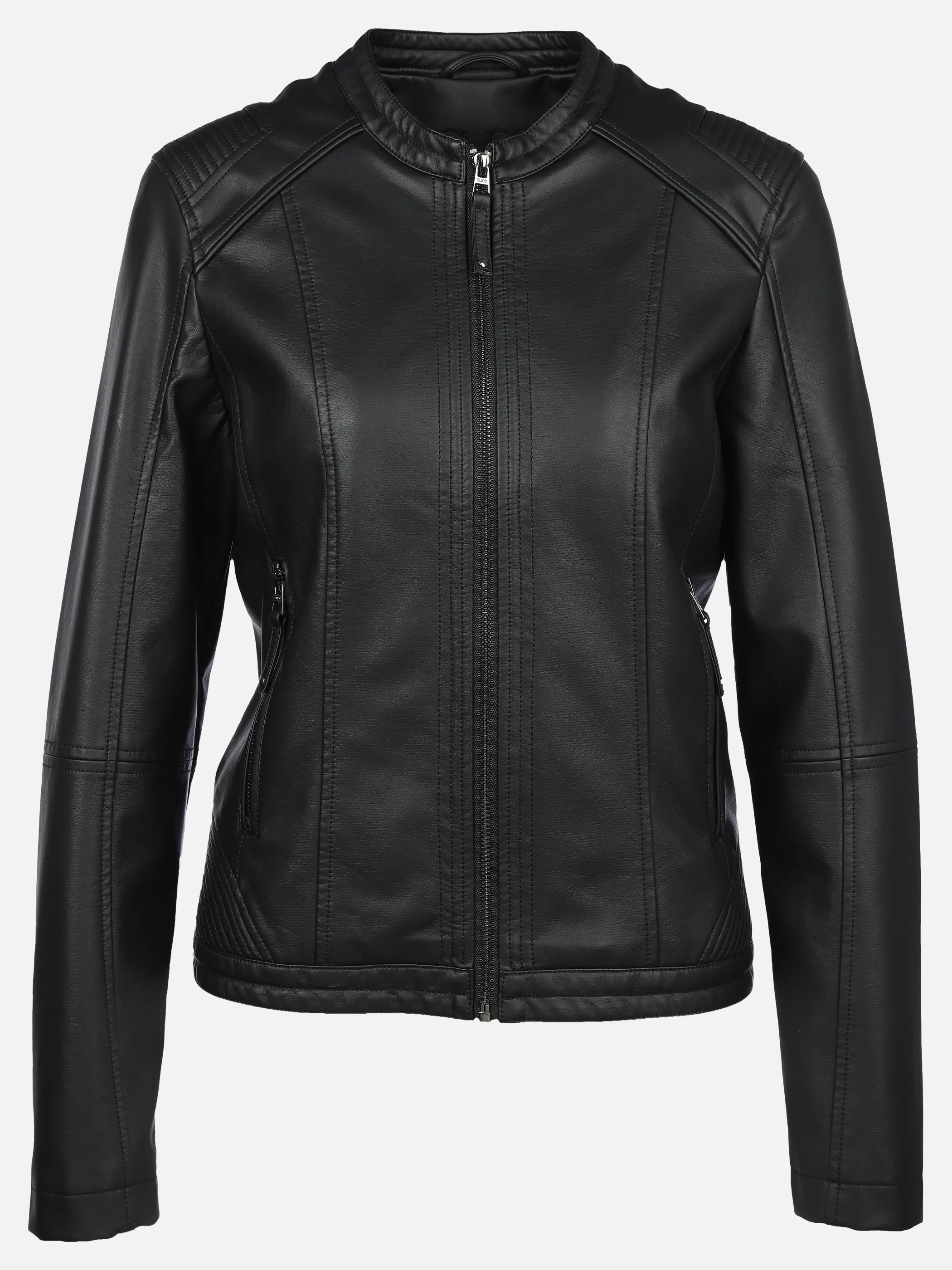 Sure Da-Kunstlederjacke m. Stehkrag Schwarz 904273 SCHWARZ 1