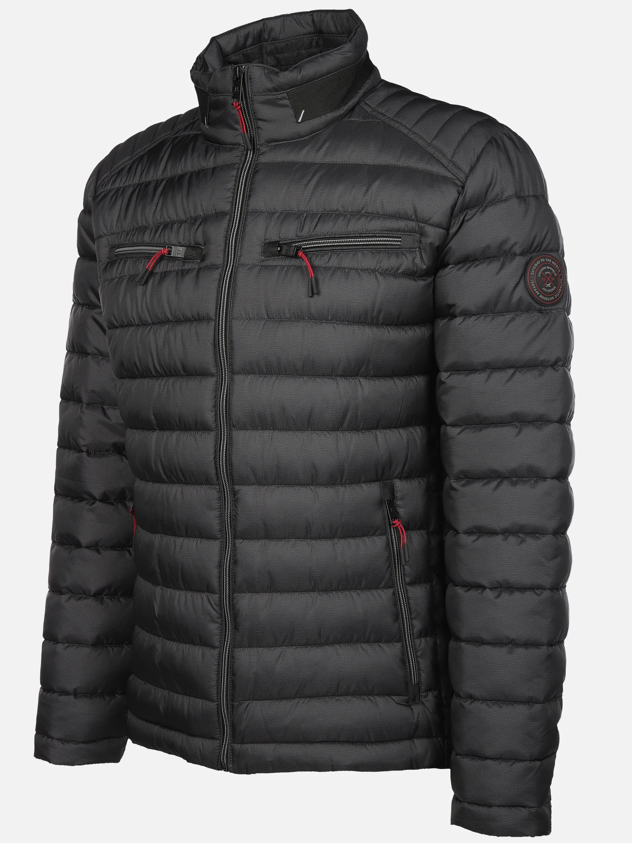 Jim Spencer He. Steppjacke melange Schwarz 912655 BLACK 3