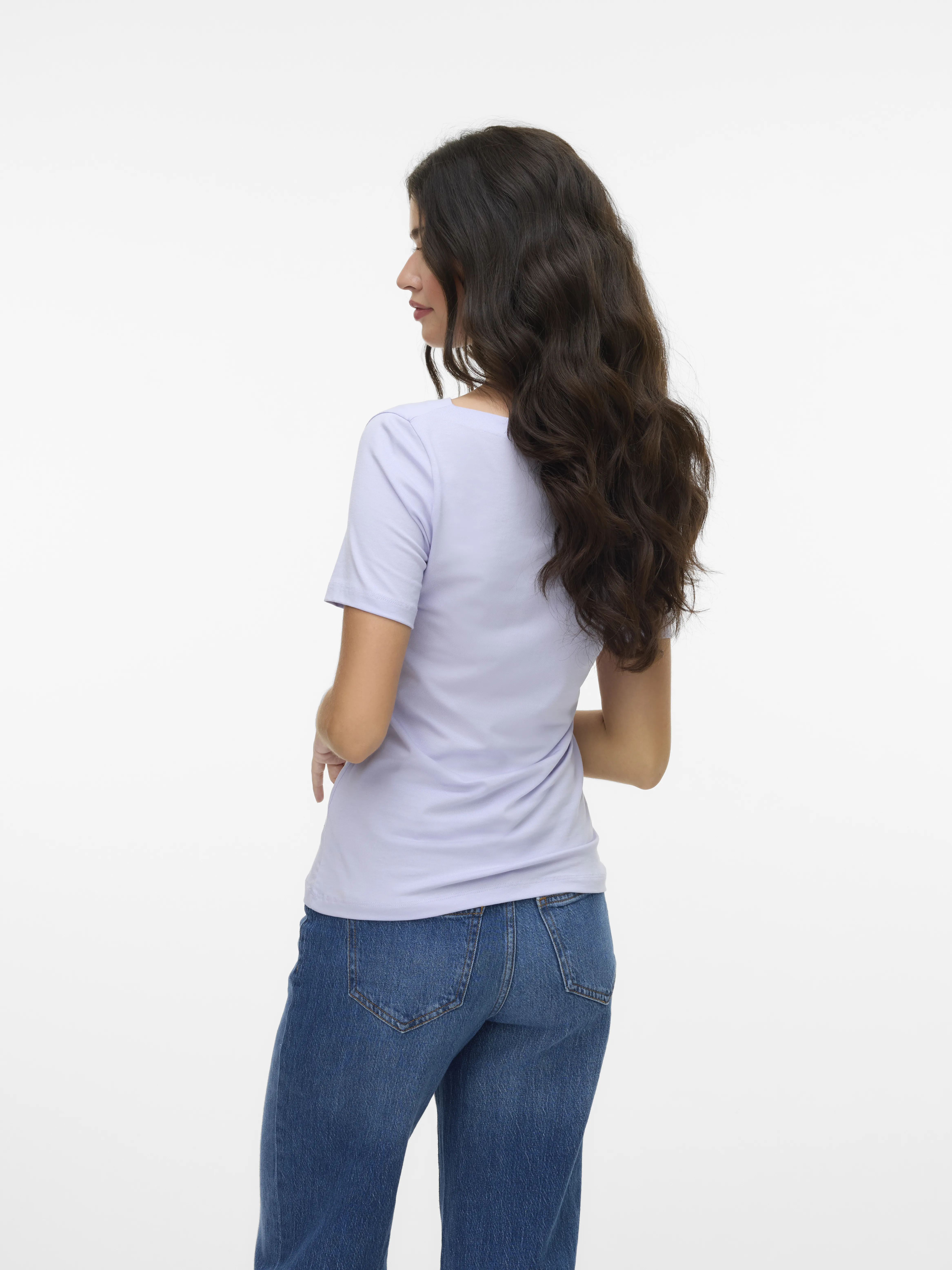 Vero Moda 10231753 VMPANDA MODAL S/S TOP Lila 835050 189303 3