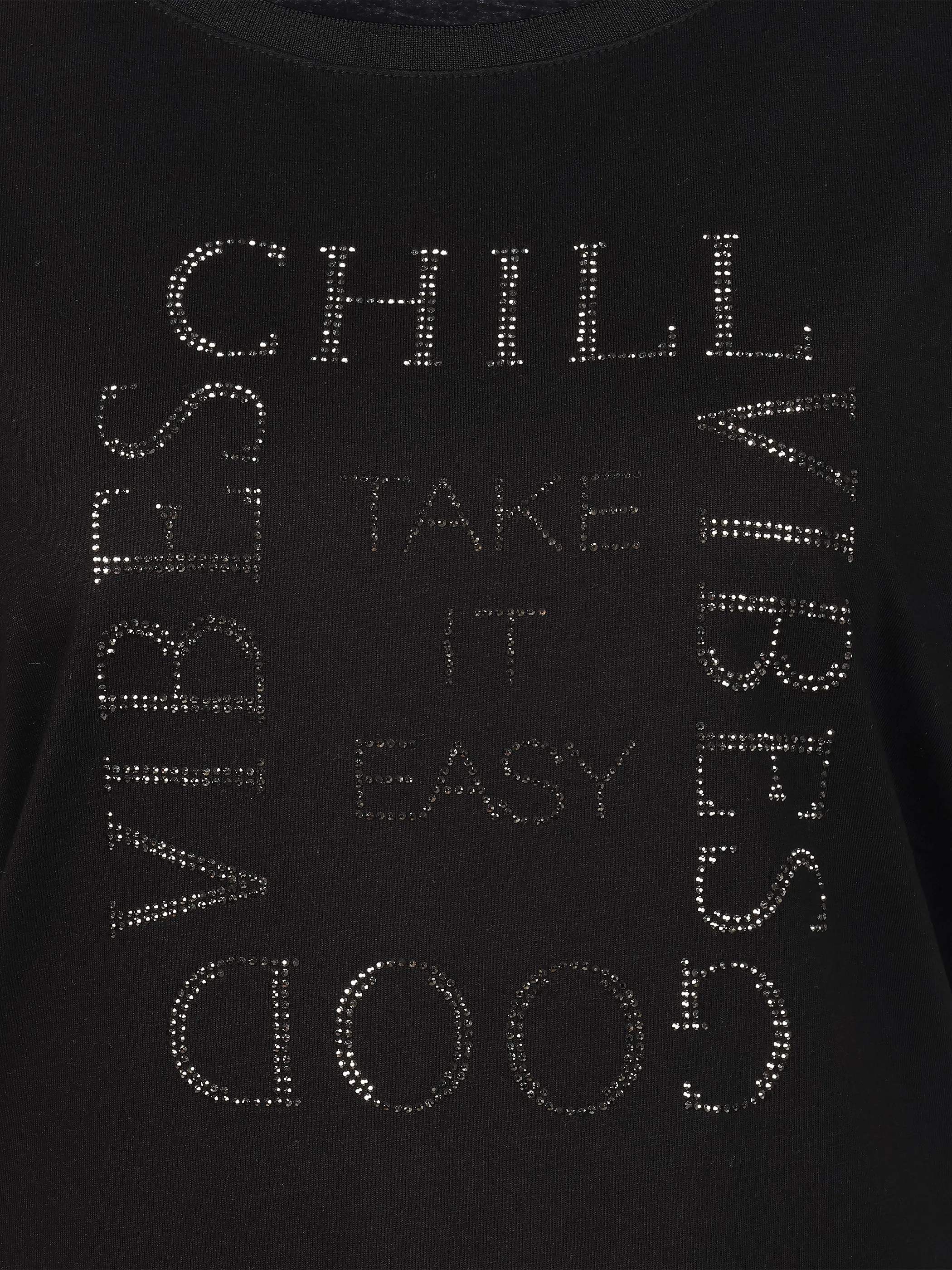 Lisa Tossa Da-T-Shirt m. Straßapplikation Schwarz 926178 BLACK 3
