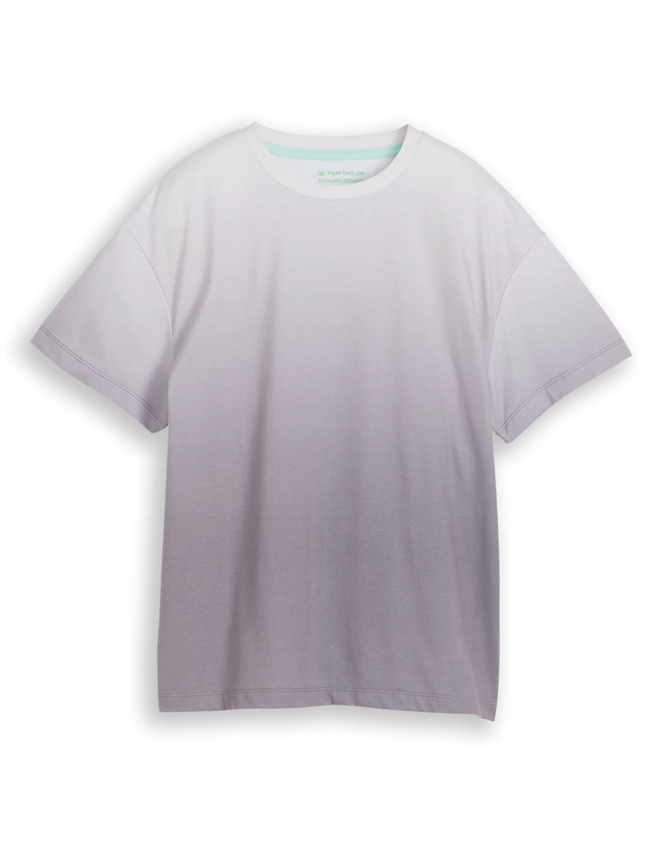 Tom Tailor 1050605 oversize printed dip dye t-shirt Grau 928062 39792 1