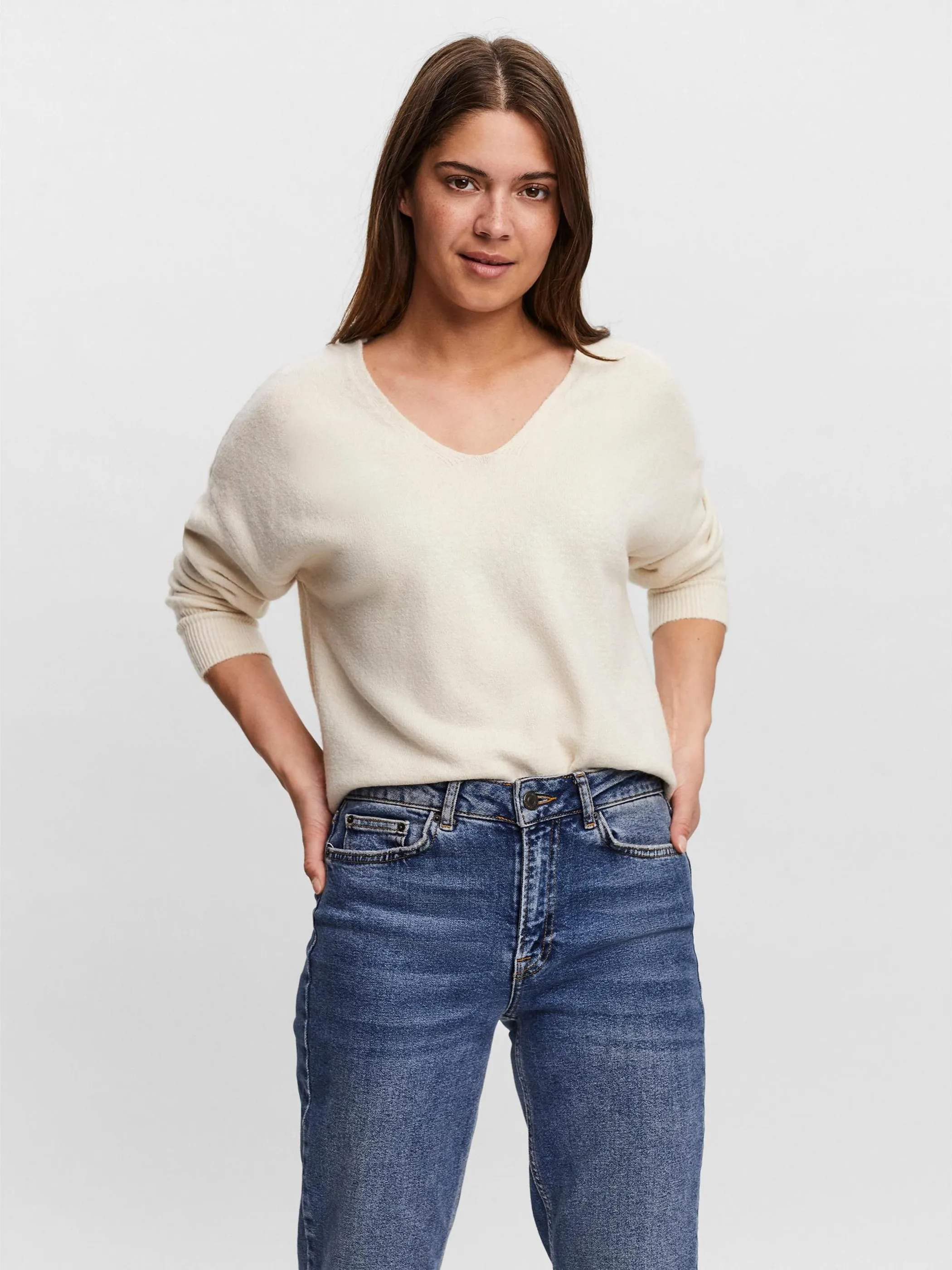 Vero Moda 10252090 VMDOFFY LS V-NECK BLO Weiß 854396 222913001 4 Vero Moda 10252090 VMDOFFY LS V-NECK BLO Weiß 854396 222913001 4