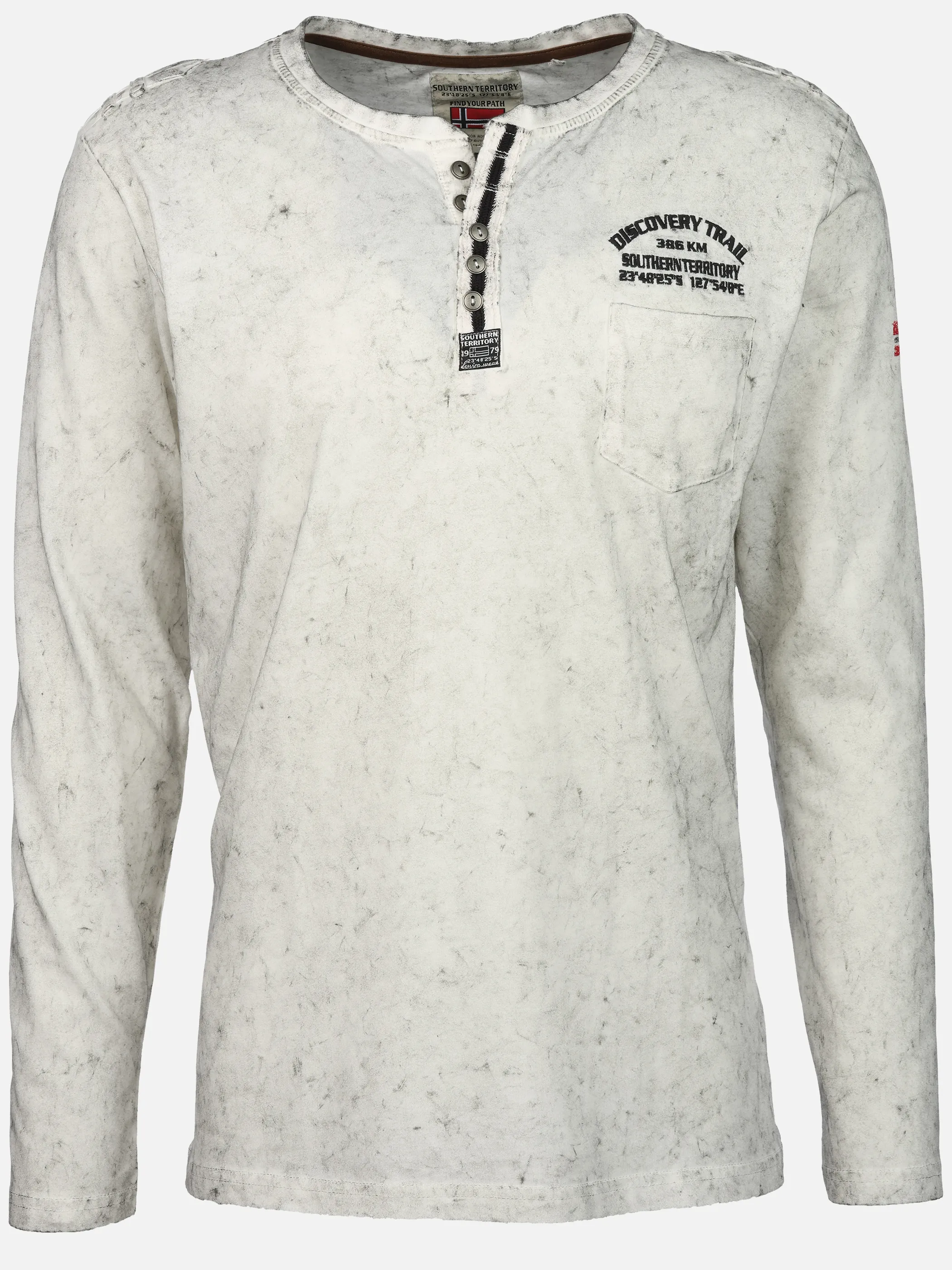 Southern Territory He. Henleyshirt 1/1 Arm washer Weiß 918374 OFFWHITE 1
