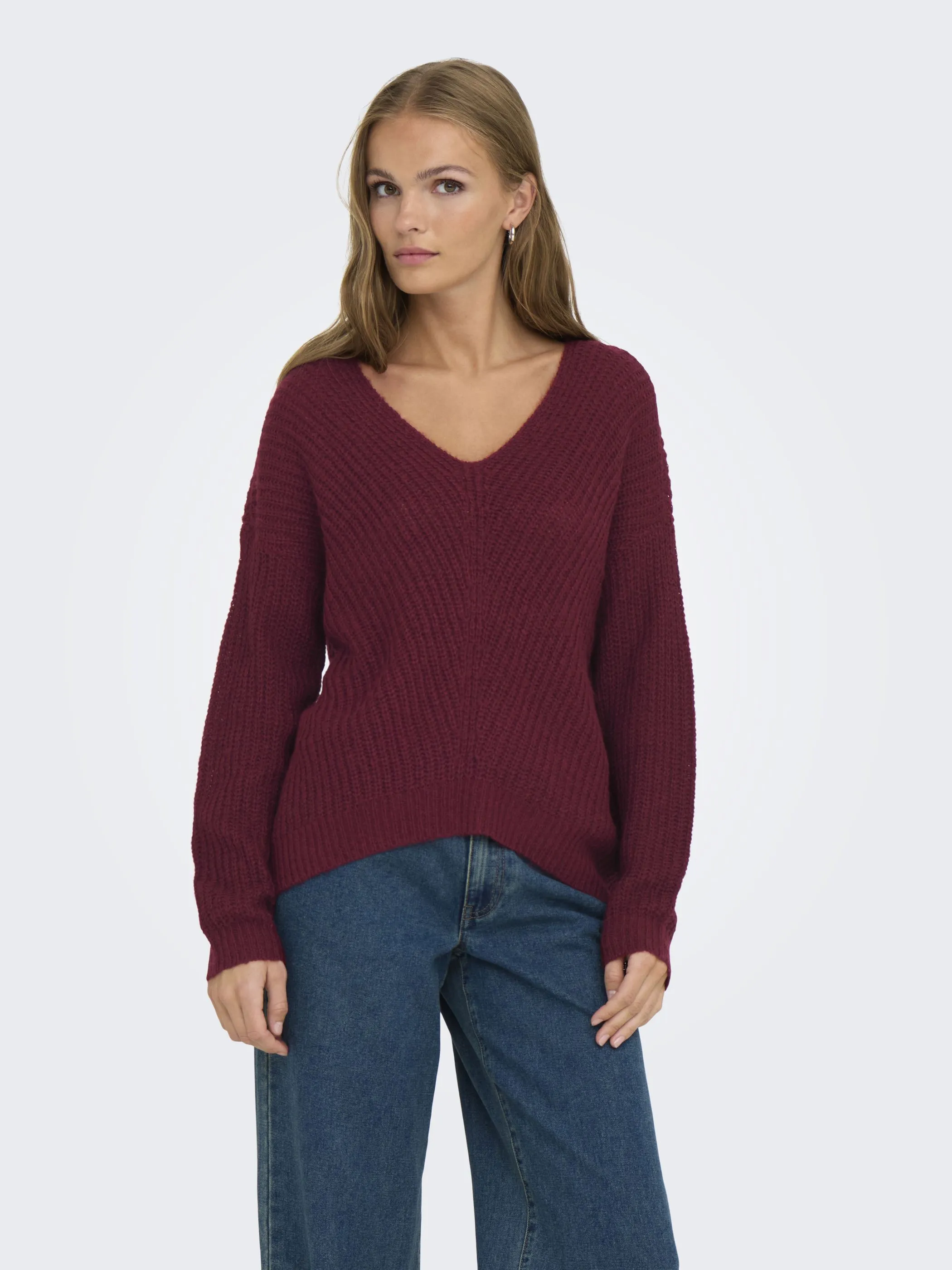 Jacqueline 15208245 JDYNEW MEGAN L/S PULLOVER Rot 847009 182651001