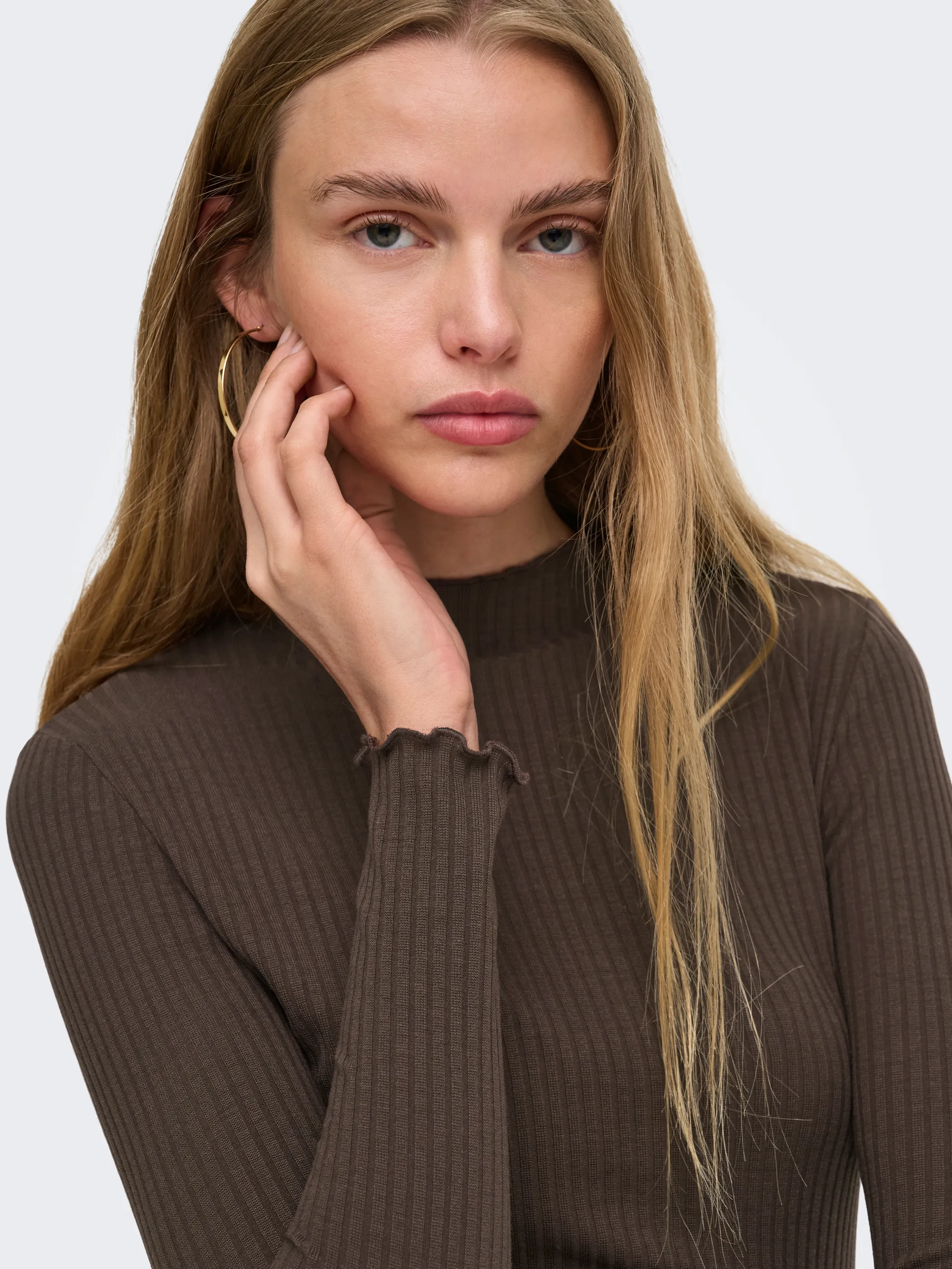 Only 15180040 ONLEMMA L/S HIGH NECK Braun 824110 264056 1