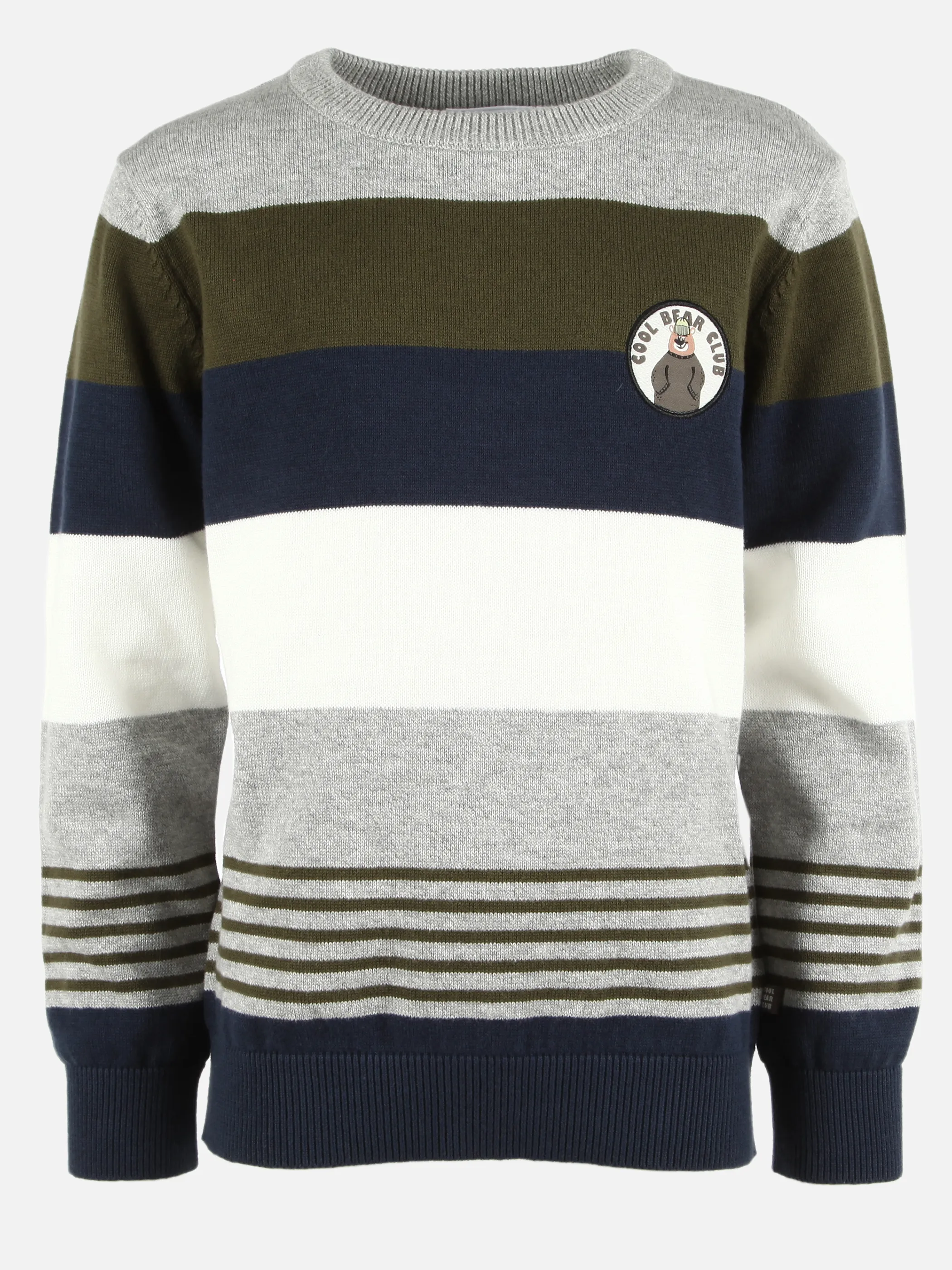 Stop + Go KJ Strickpullover gestreift mit Patch Bunt 899459 BUNT 1