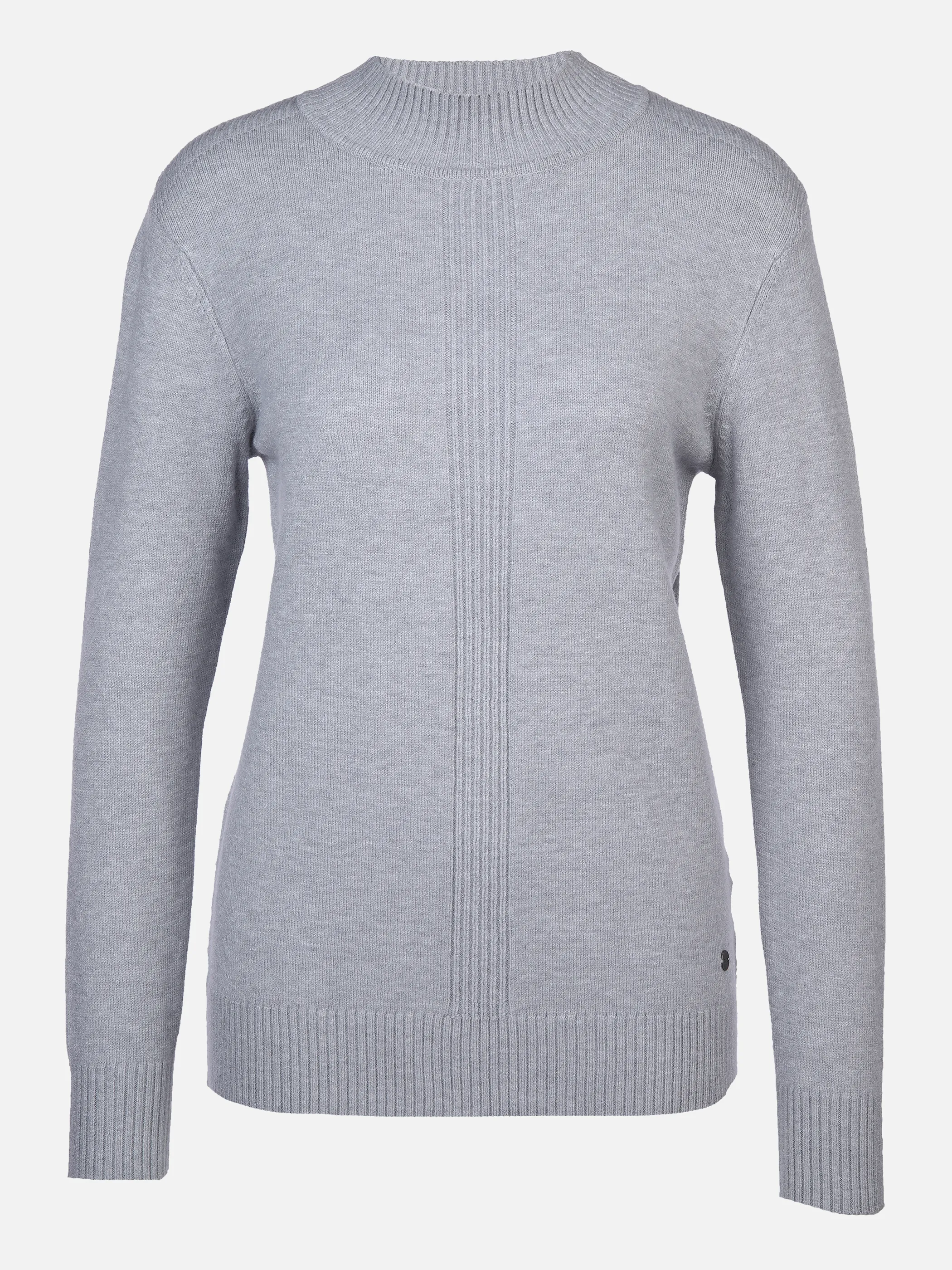Sure Da-Stehkragenpullover m.Rippei Grau 868571 GRAU MEL. 1