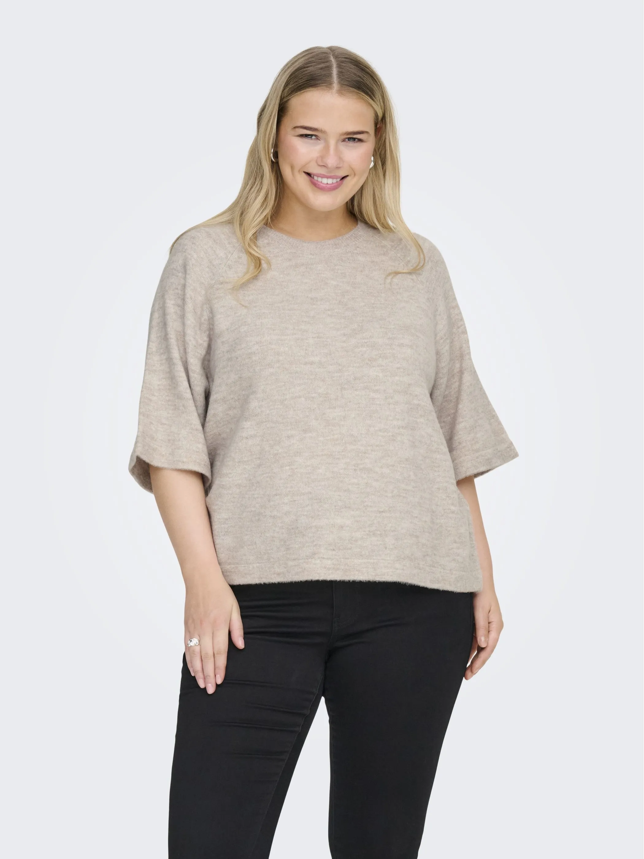 Only Carmakoma 15348100 CARSIMONI 3/4 PULLOVE Grau 920914 189959001 1