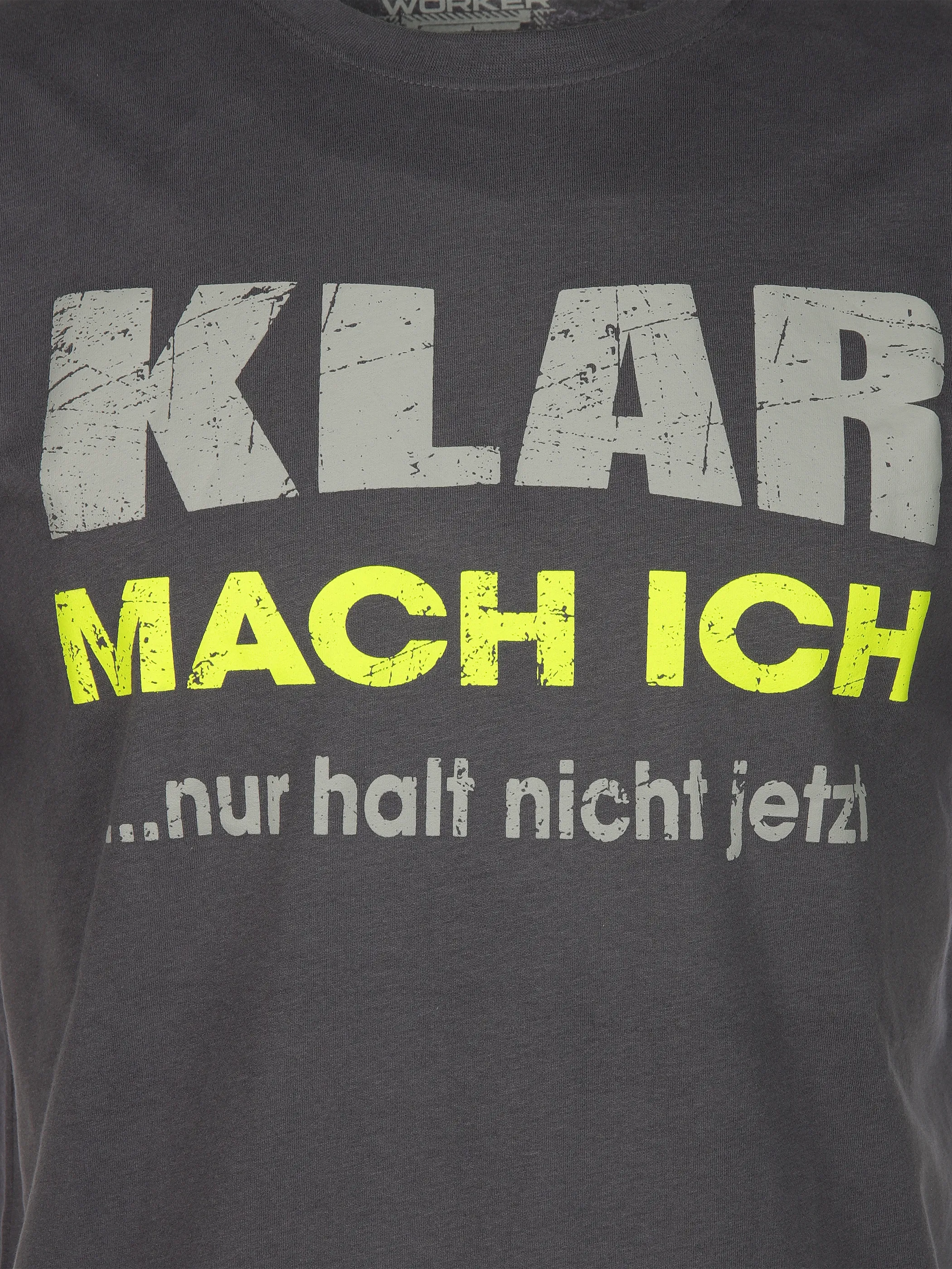 Worker He. T-Shirt 1/2 Arm Sprüche Grau 899545 GRAPHIT2 3