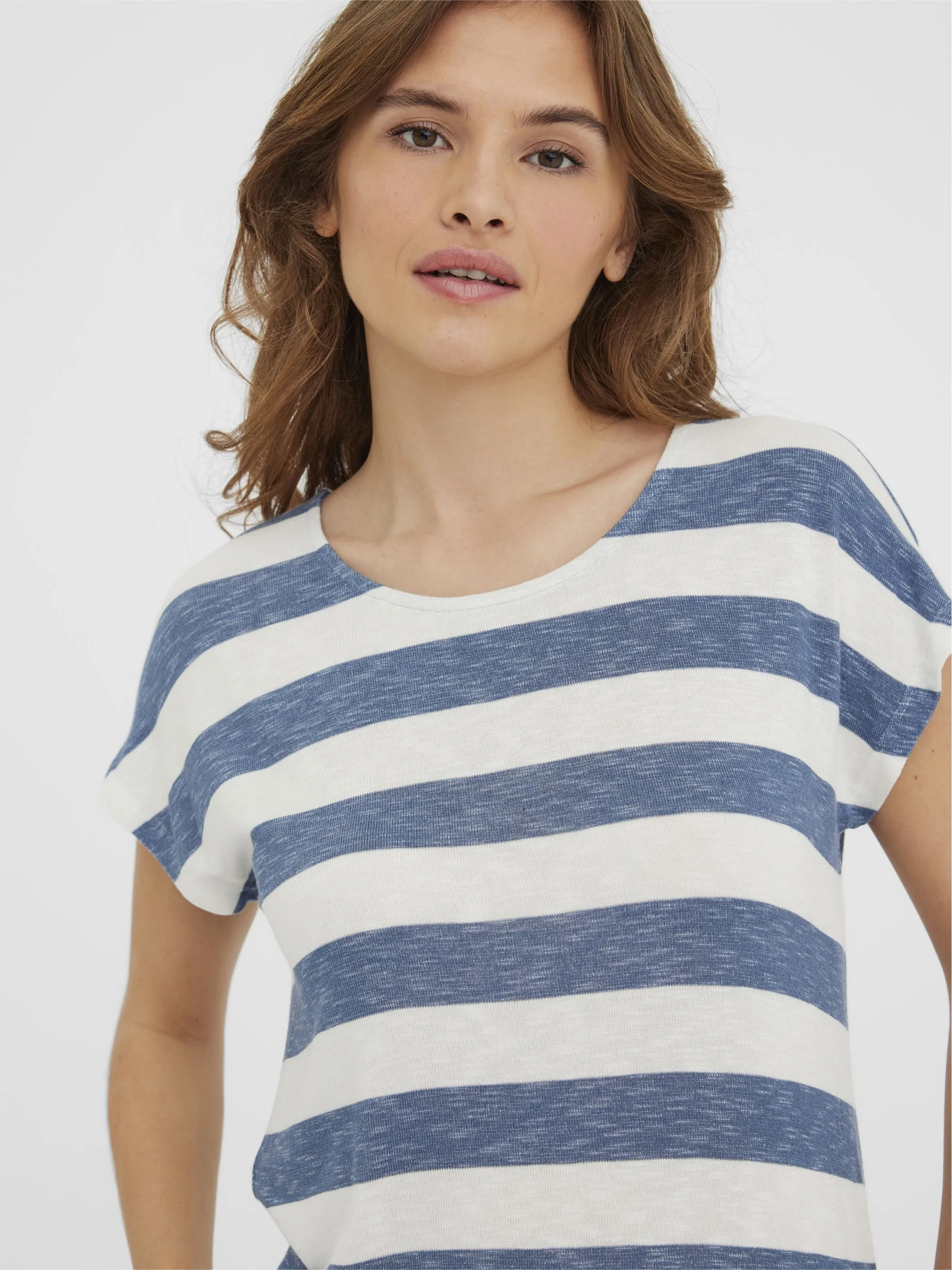Vero Moda 10190017 VMWIDE STRIPE S/L TOP Blau 829850 189259021 3