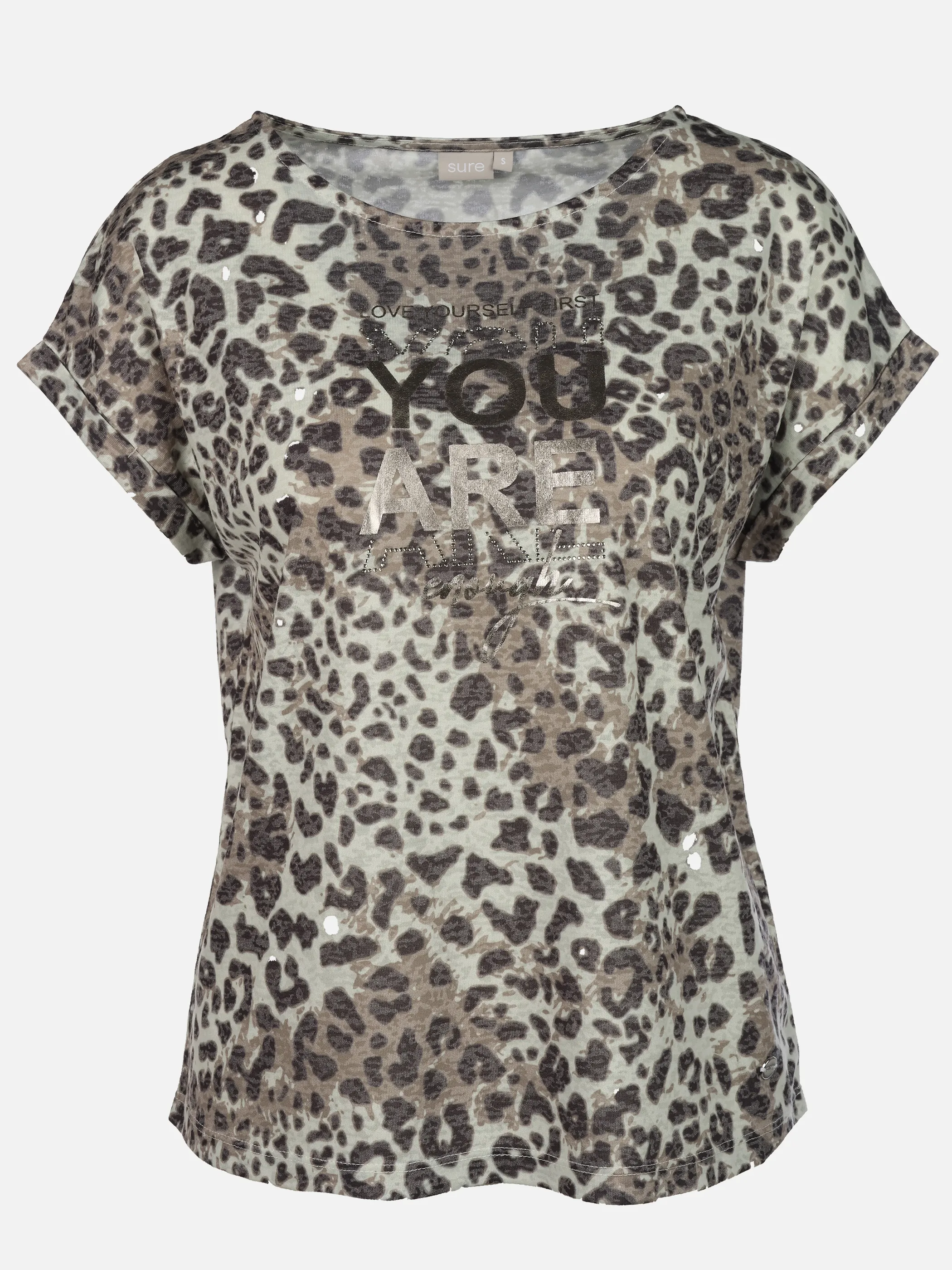 Sure Da-Ausbrenner Shirt m. Straß Braun 924895 P3 LEO 1