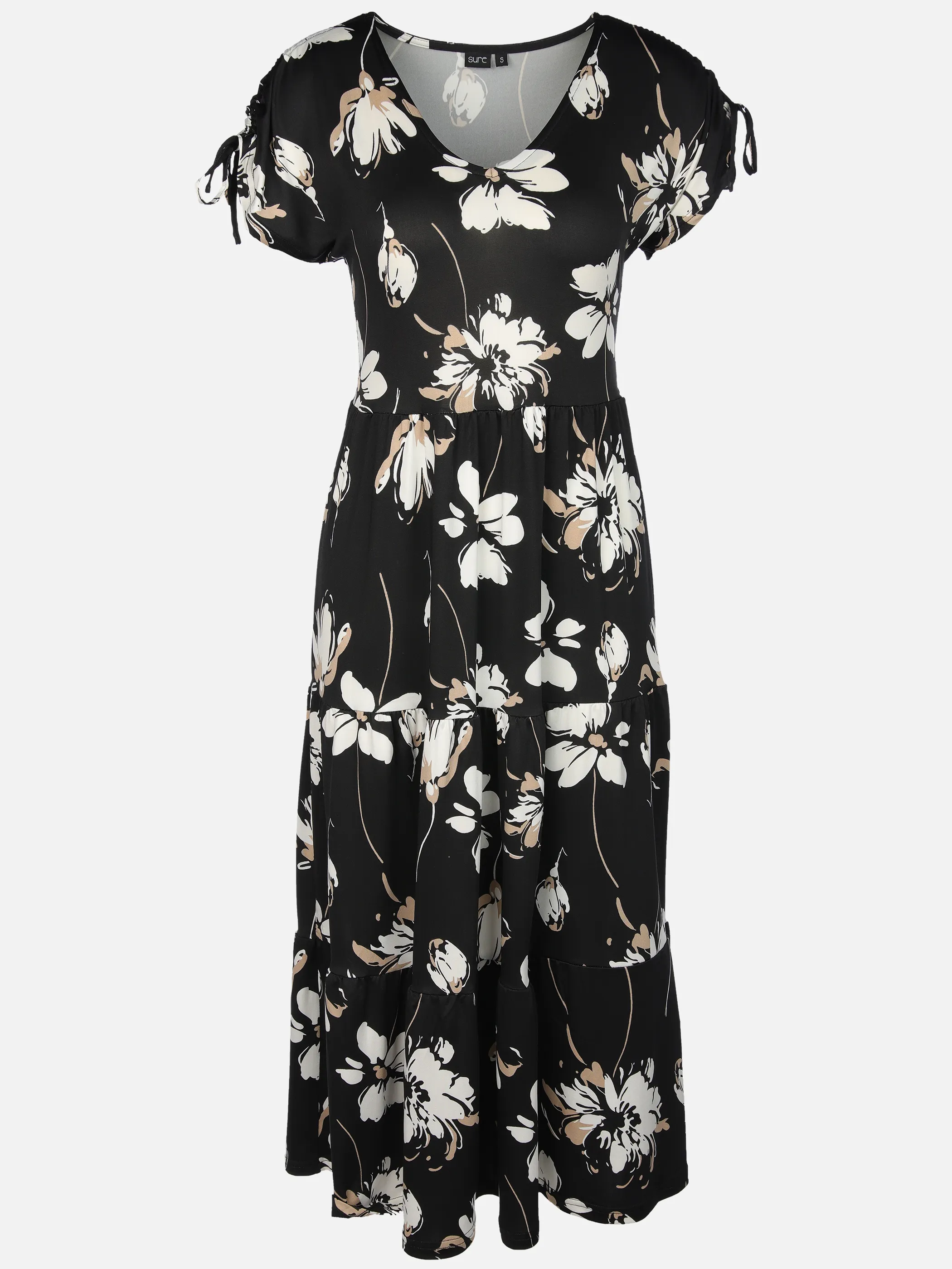 Sure Da-Jersey Kleid m.Alloverprint Beige 908116 NOMAD 1
