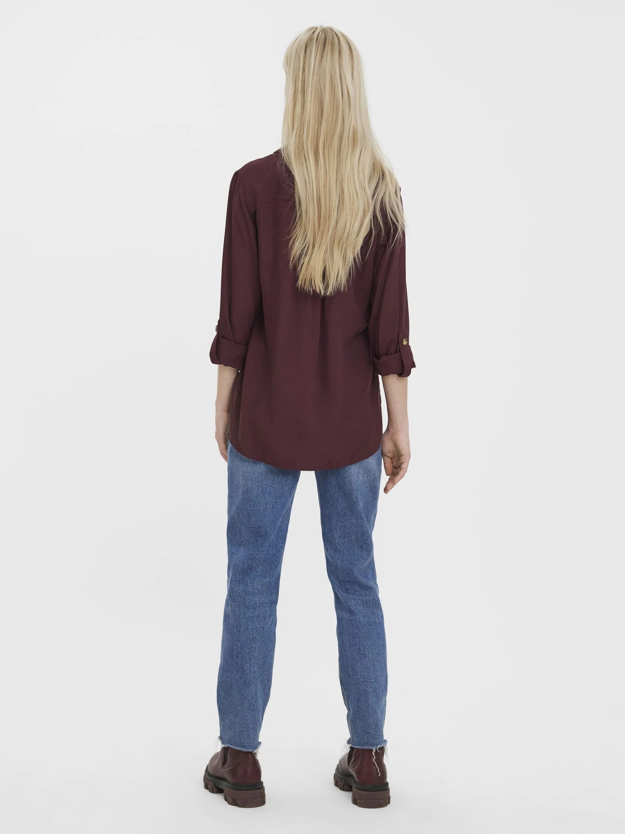 Vero Moda 10275283 VMBUMPY L/S SHIRT NEW Rot 866195 186320 2
