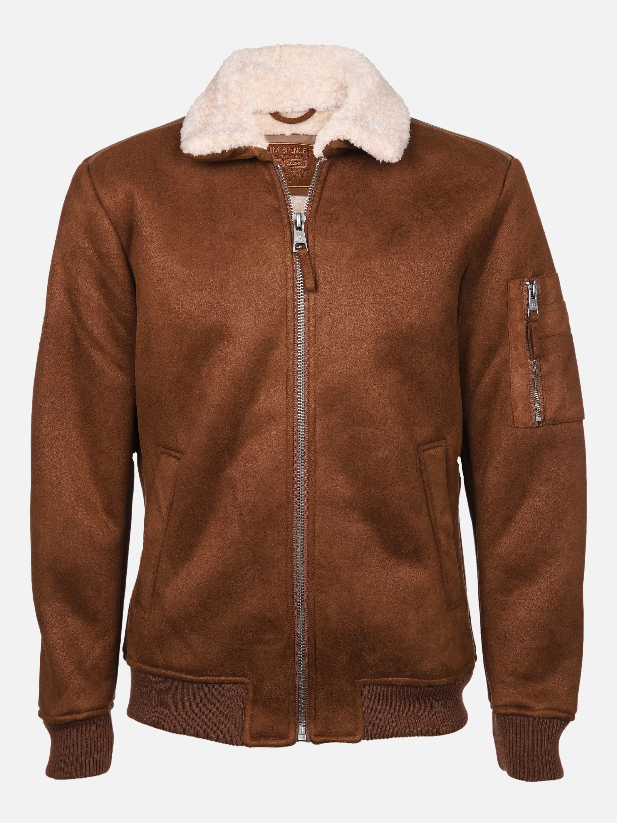 Jim Spencer He. PU-Fliegerblouson Braun 865188 COGNAC/BEG 1 Jim Spencer He. PU-Fliegerblouson Braun 865188 COGNAC/BEG 1