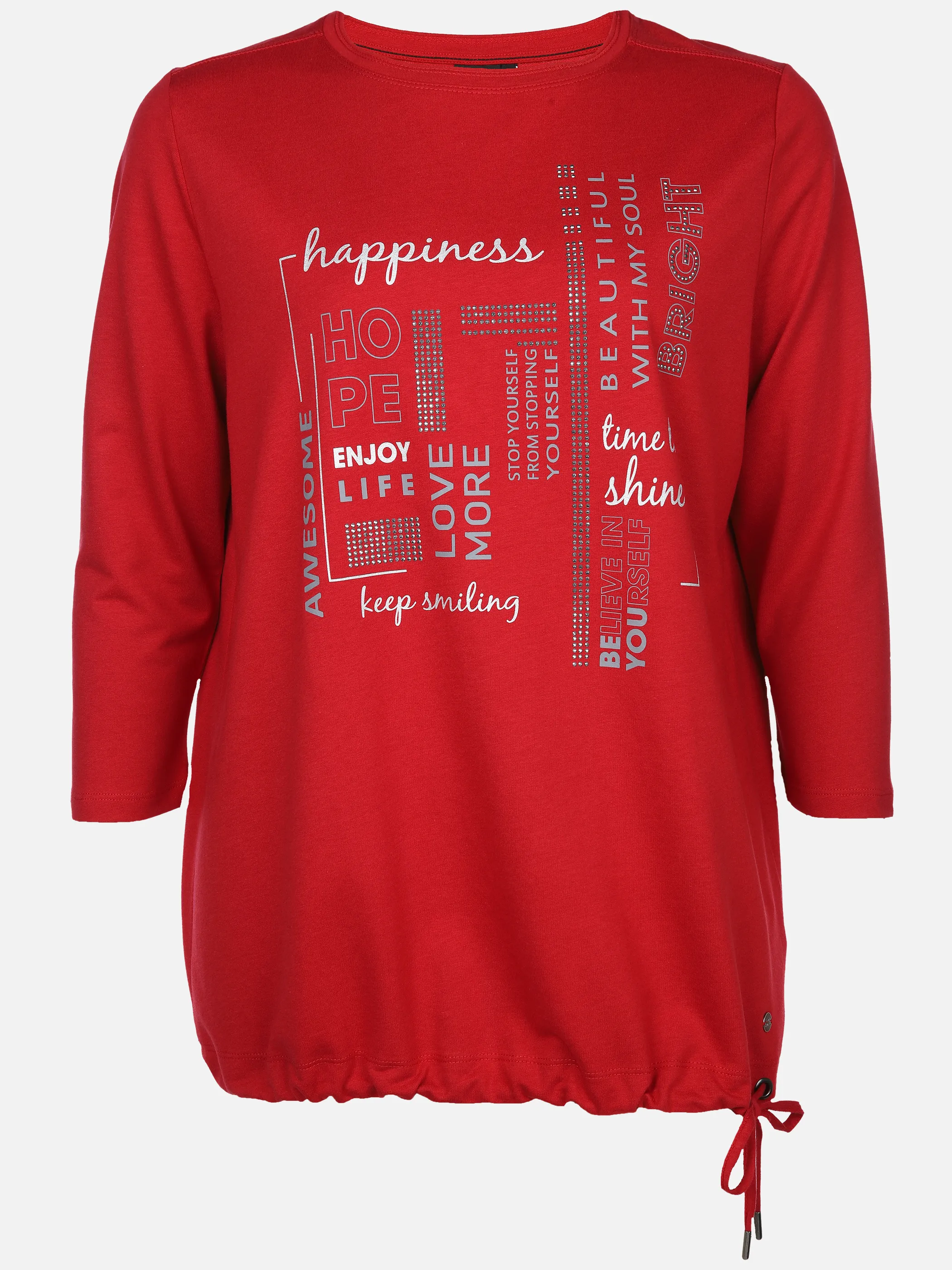 Große Größen Sweatshirt mit Druck 44 900499-rubinrot-6