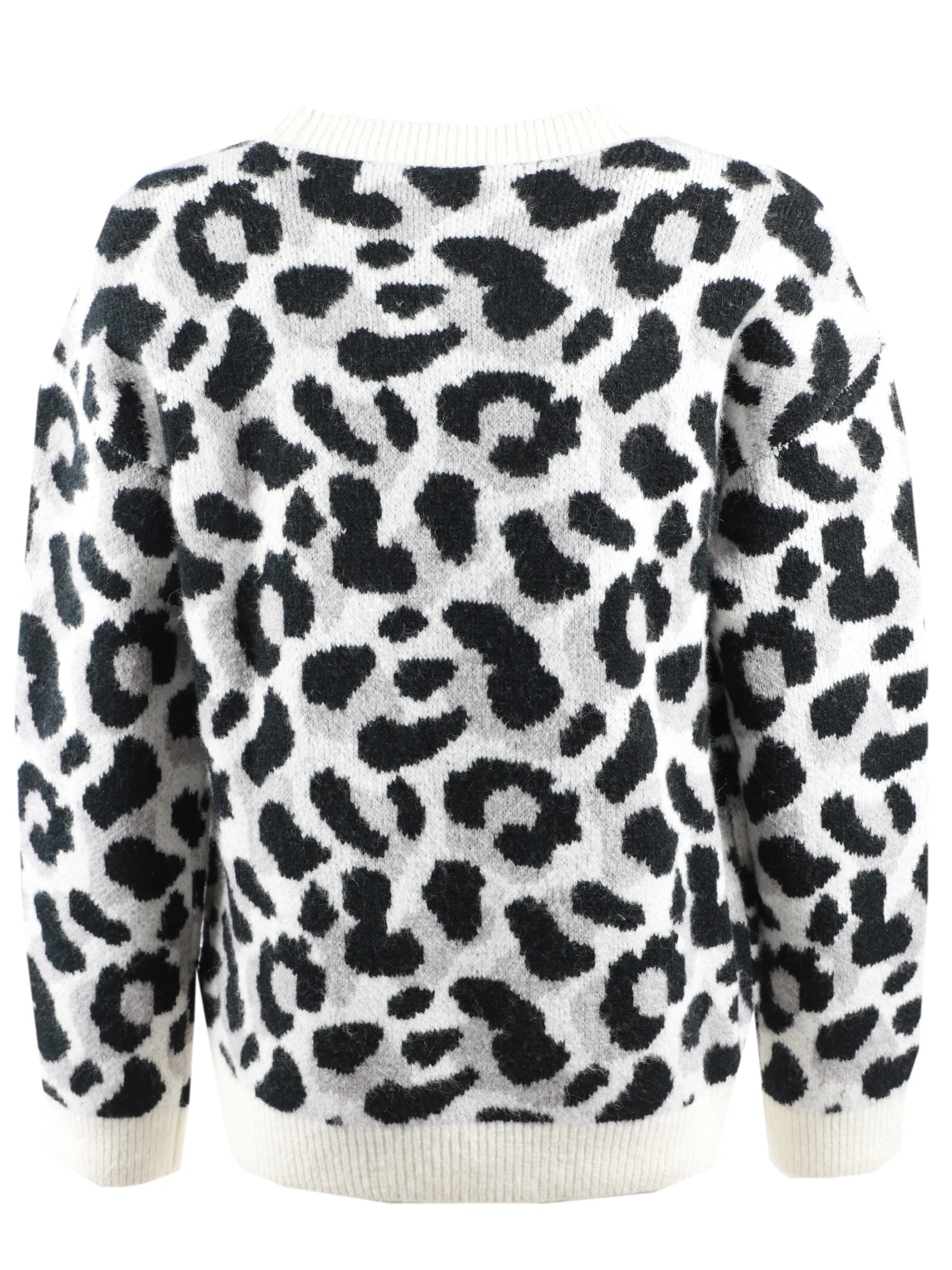 One Way JM Jaquard Pullover mit Leo AOP in schwarz/weiß Schwarz 916325 SCHWARZ 2