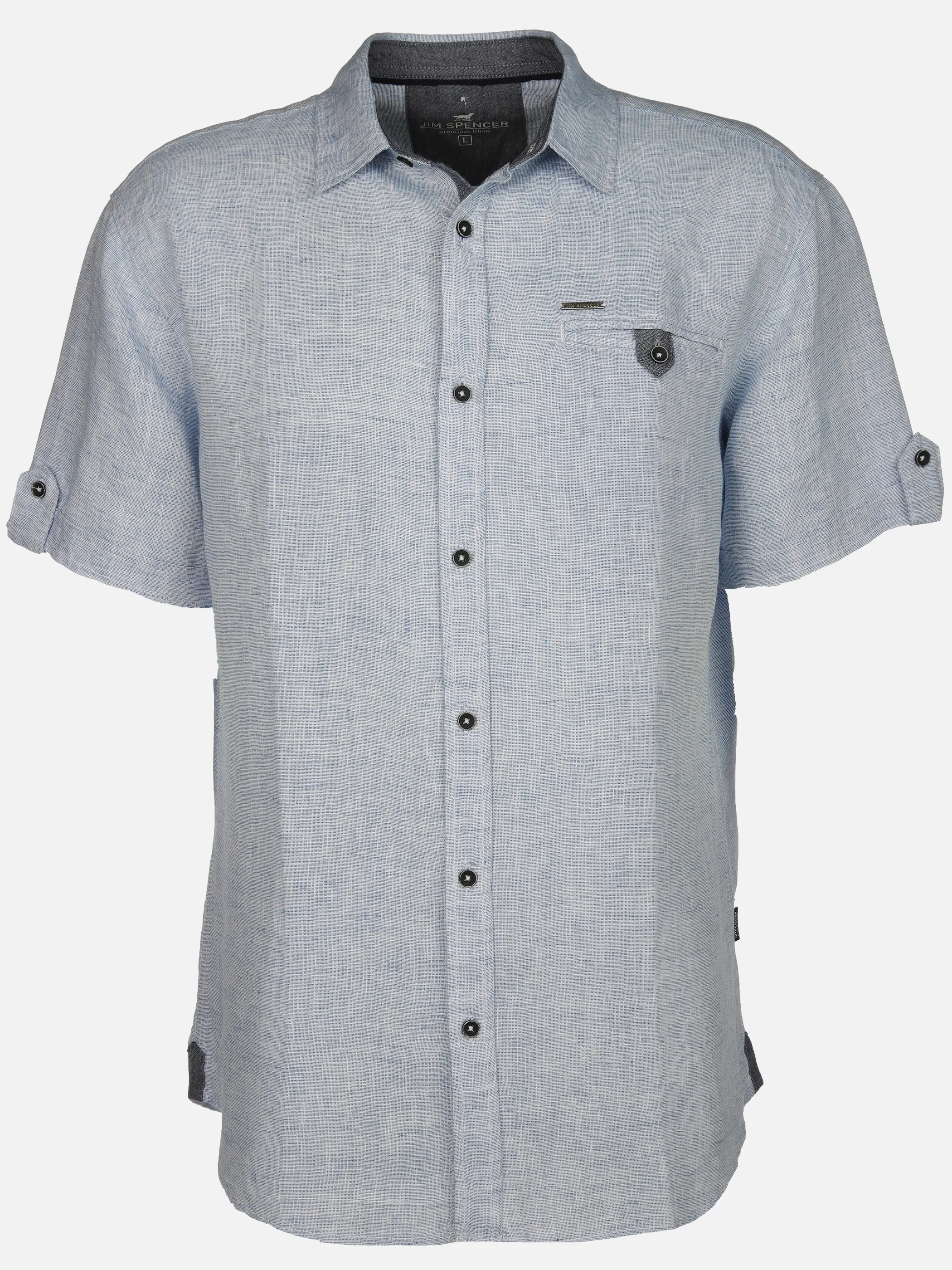 Jim Spencer He. Leinenhemd 1/2 Arm Blau 906596 BLUE 1 Jim Spencer He. Leinenhemd 1/2 Arm Blau 906596 BLUE 1