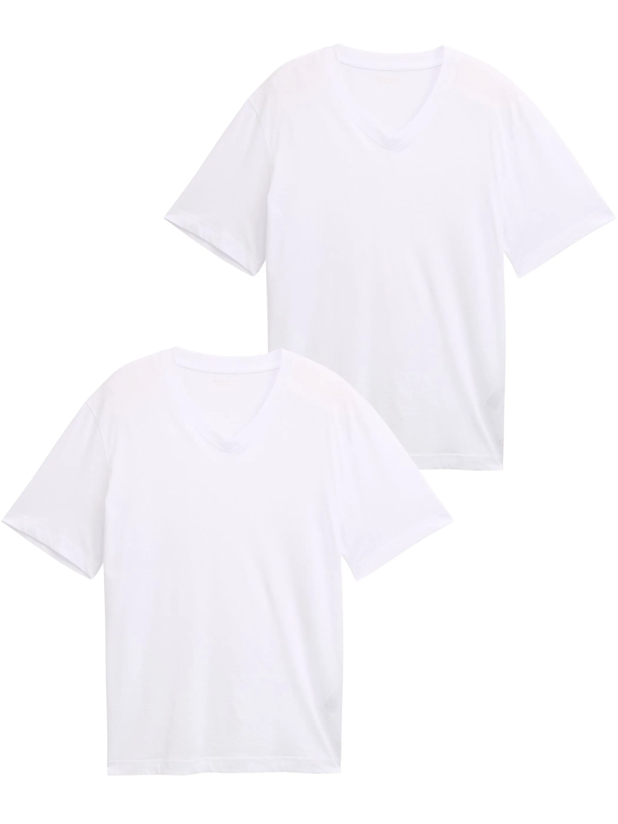 Tom Tailor 1048394 NOS double pack v-neck tee Weiß 920947 20000 1