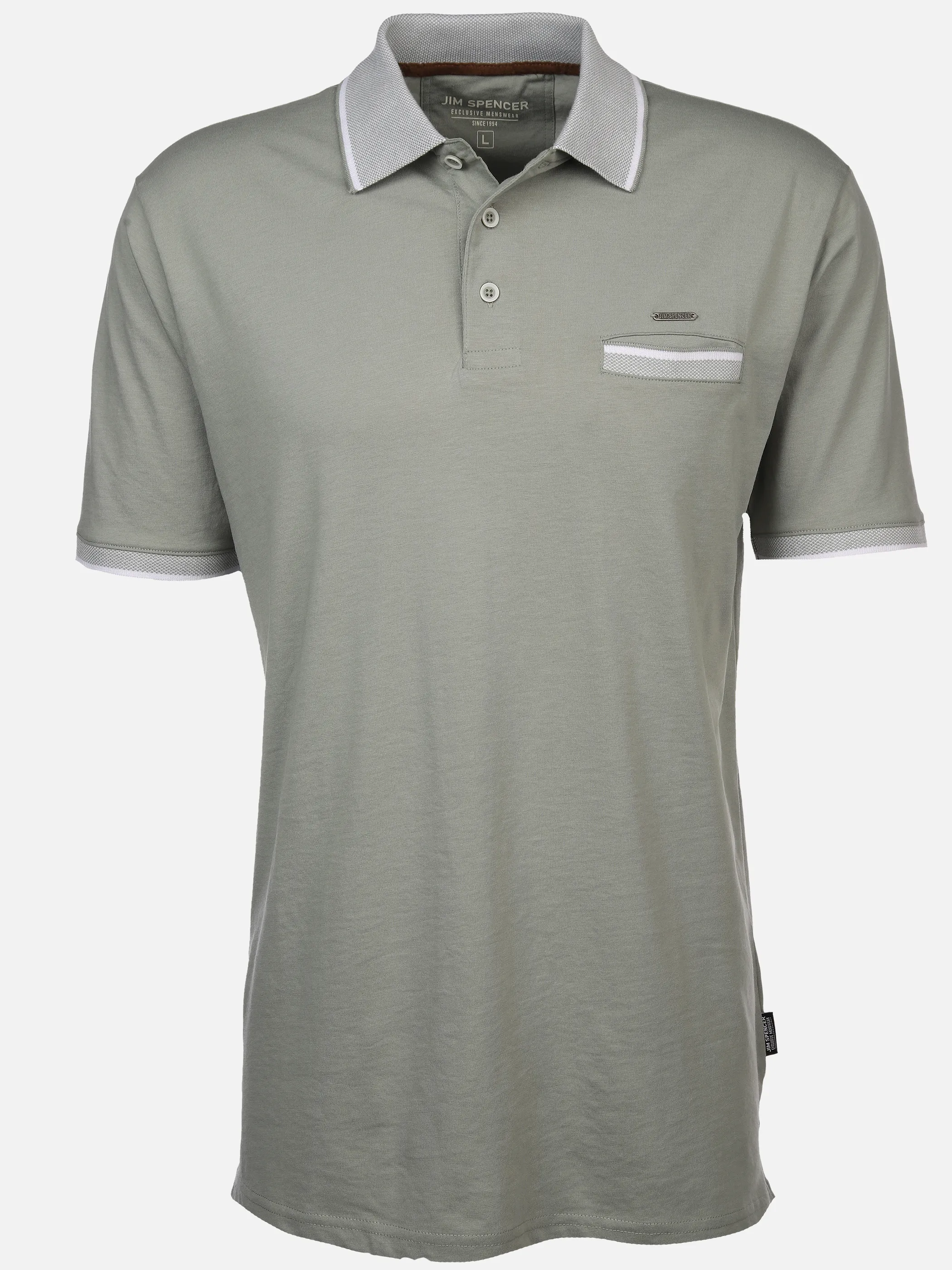 Jim Spencer He. Poloshirt 1/2 Arm premium Oliv 895165 KHAKI 1
