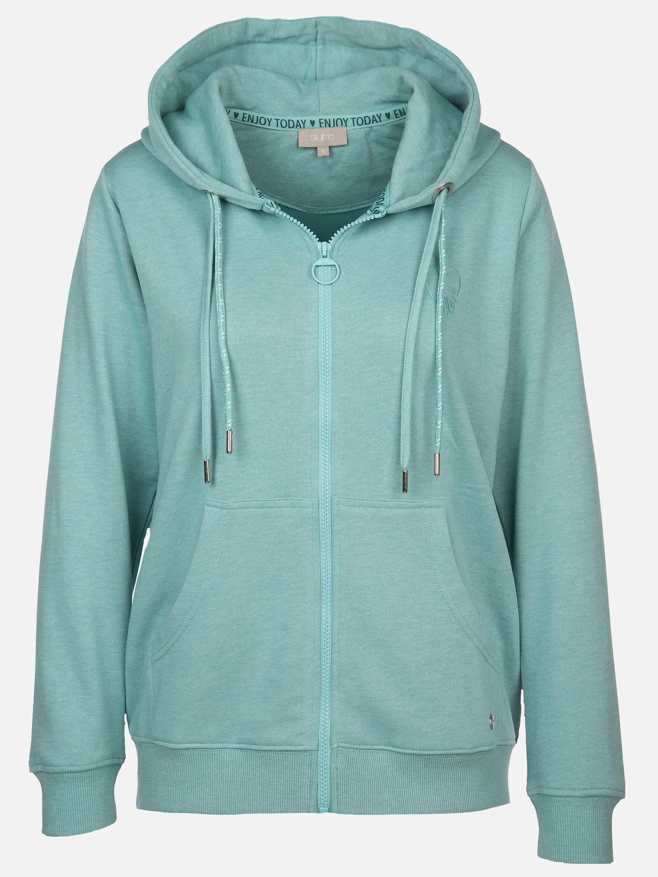 Sure Da-Sweat-Cardigan m. Kapuze Türkis 897606 AQUA 1