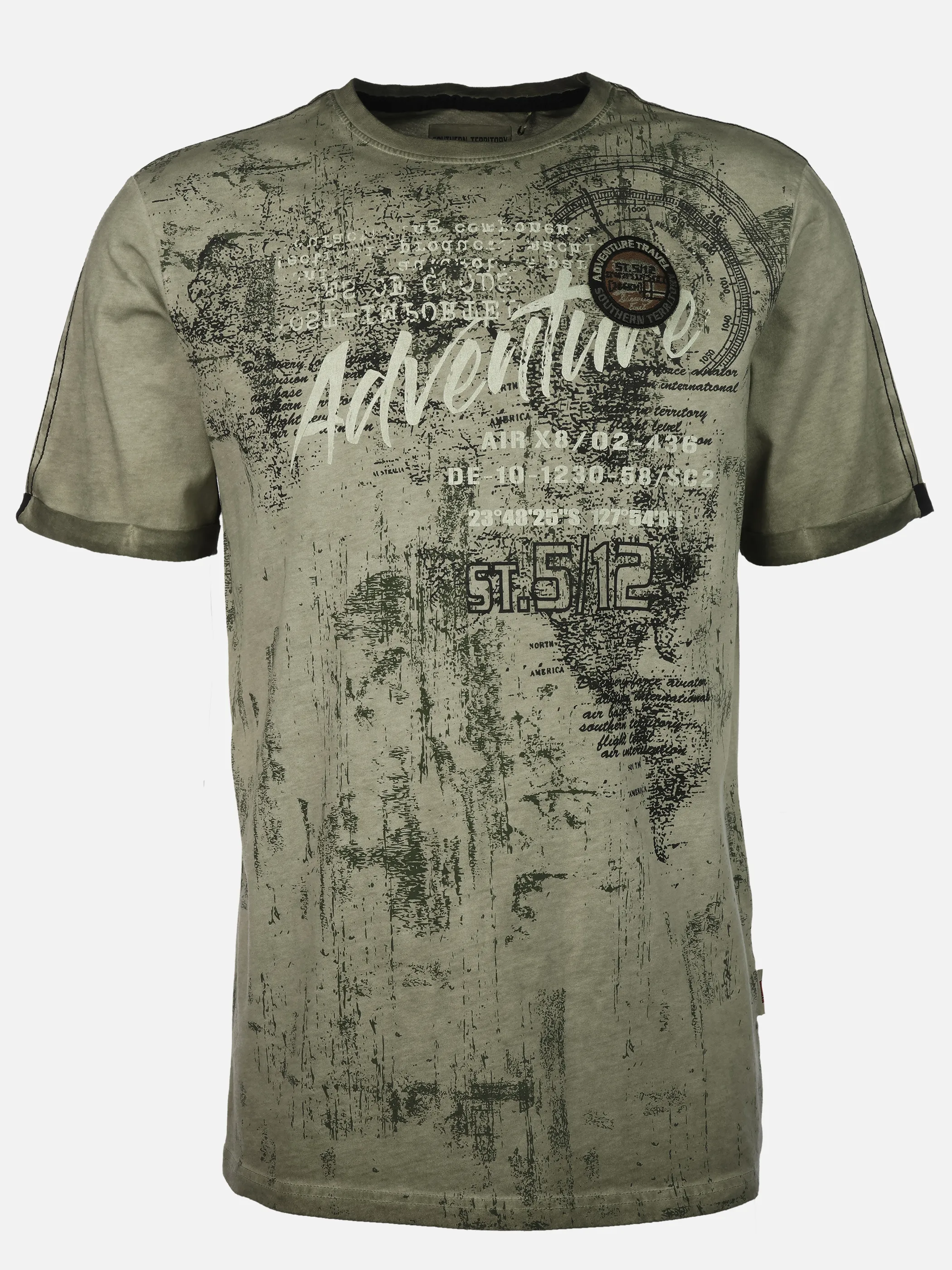 Southern Territory He. T-Shirt 1/2 Arm allover Grün 926169 OLIVE 1