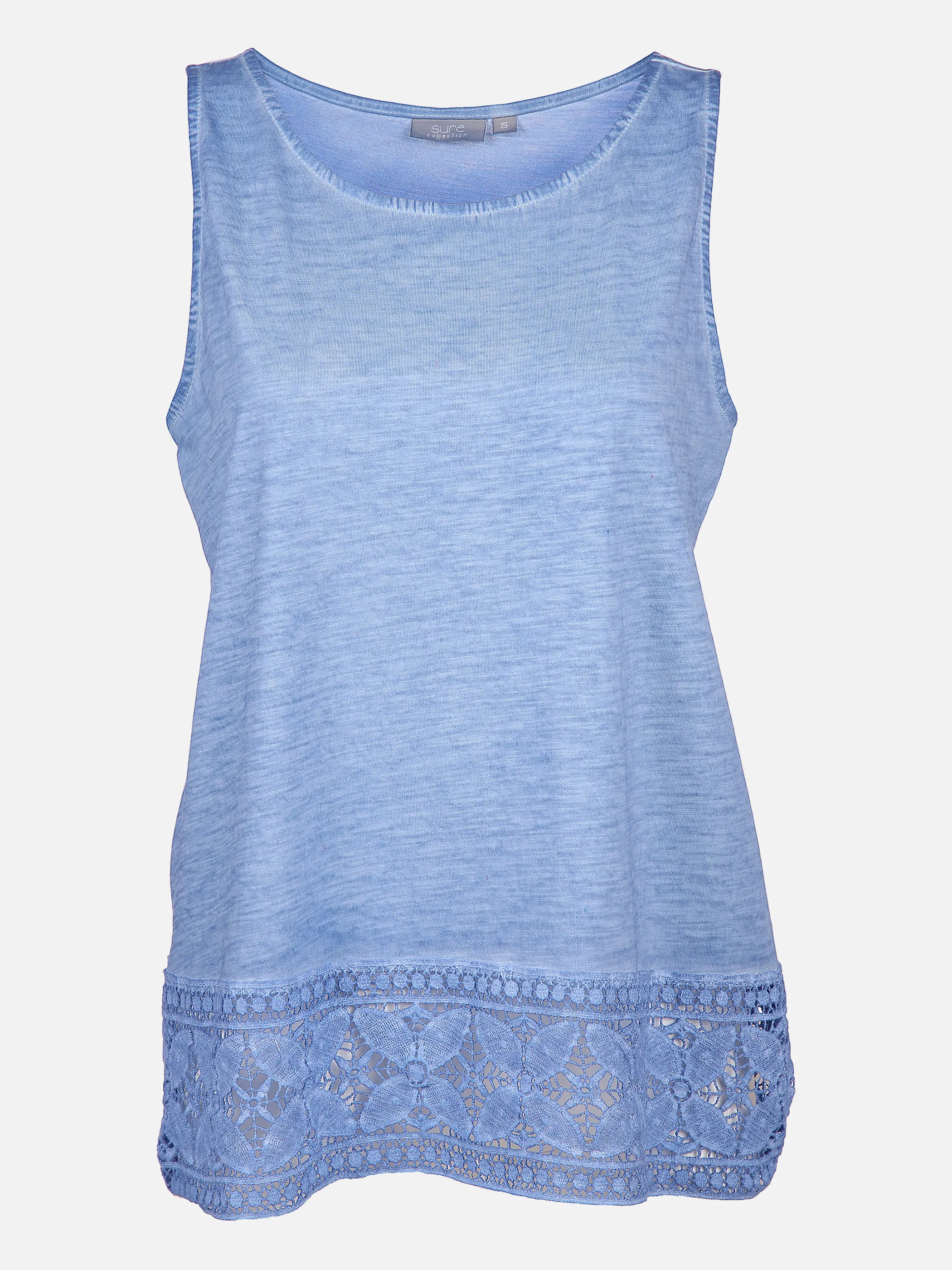 SURE Collection Da-Tank Top mit Spitze Blau 810382 LIGHT BLUE 1