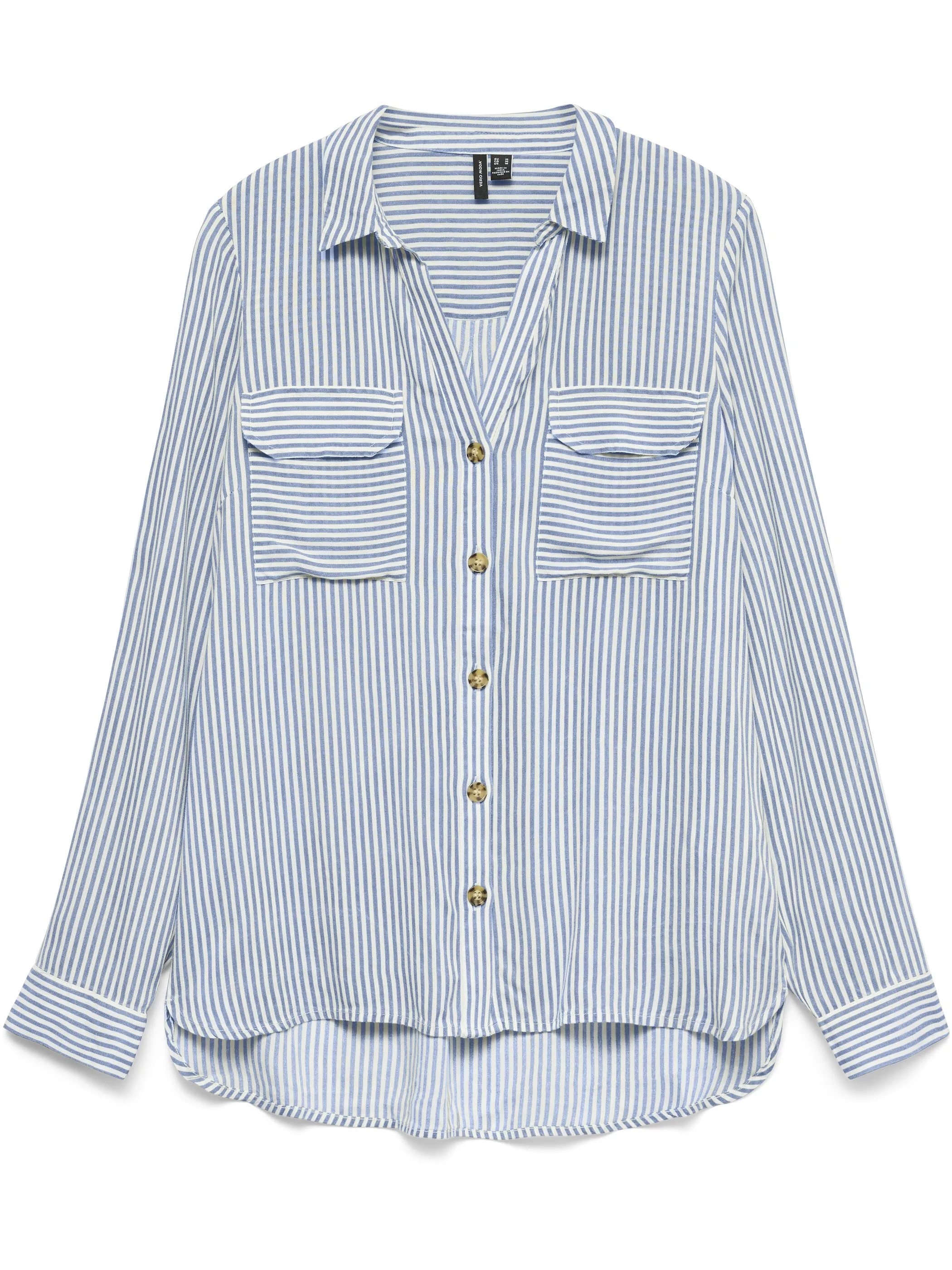 Vero Moda 10275283 VMBUMPY L/S SHIRT NEW Blau 866195 249737008 1