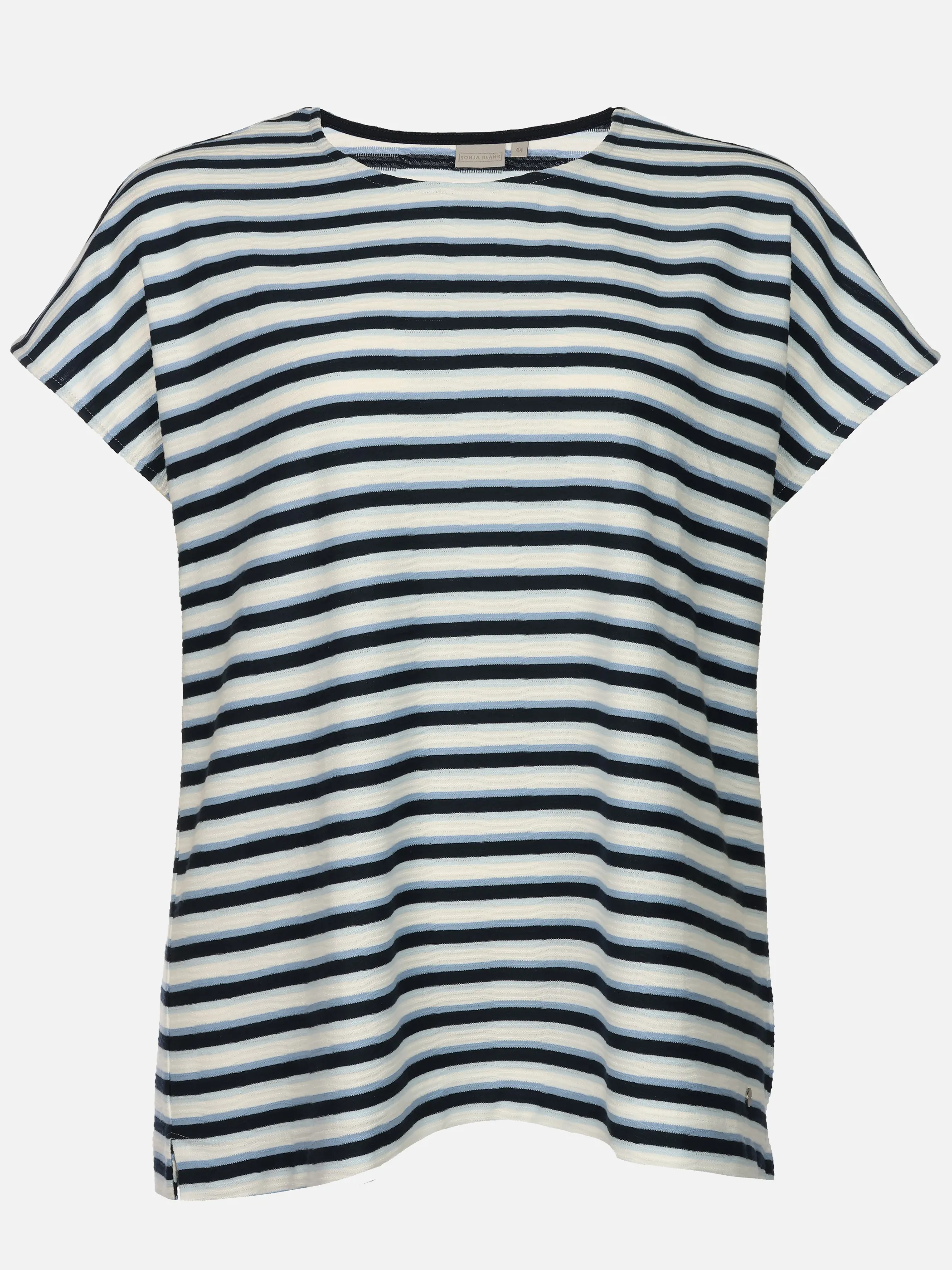 Sonja Blank Da-gr.Gr. Jacuard Shirt Blau 924836 SAPPHIRE 1