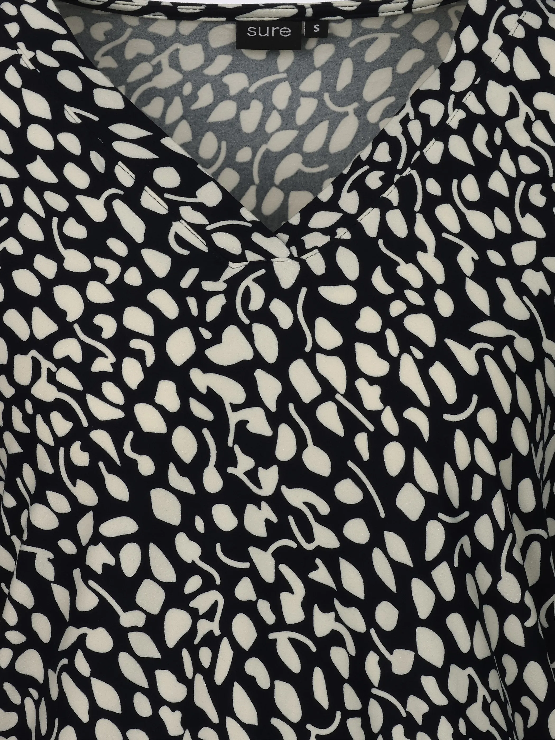 Sure Da-Shirt m. Alloverprint Weiß 922329 STAR WHITE 3