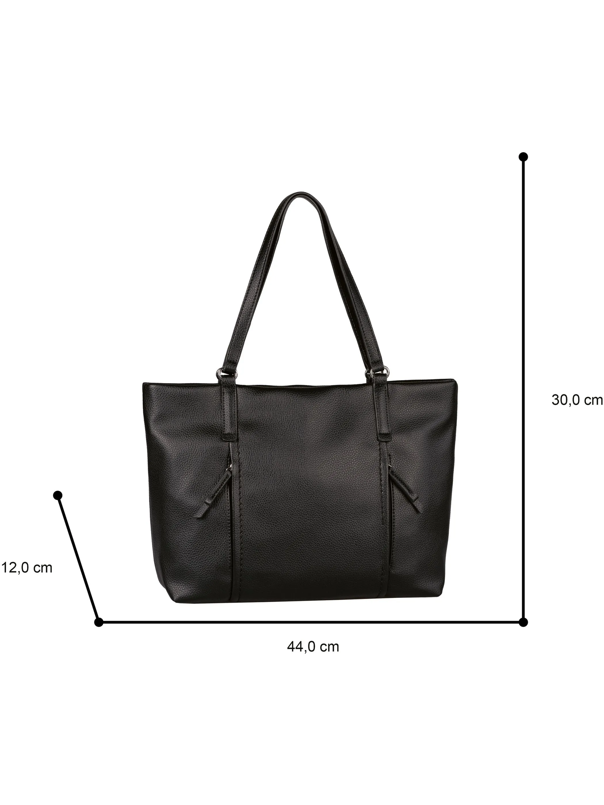 Tom Tailor 010897 Beca, Zip shopper L, bl Schwarz 901007 060 4