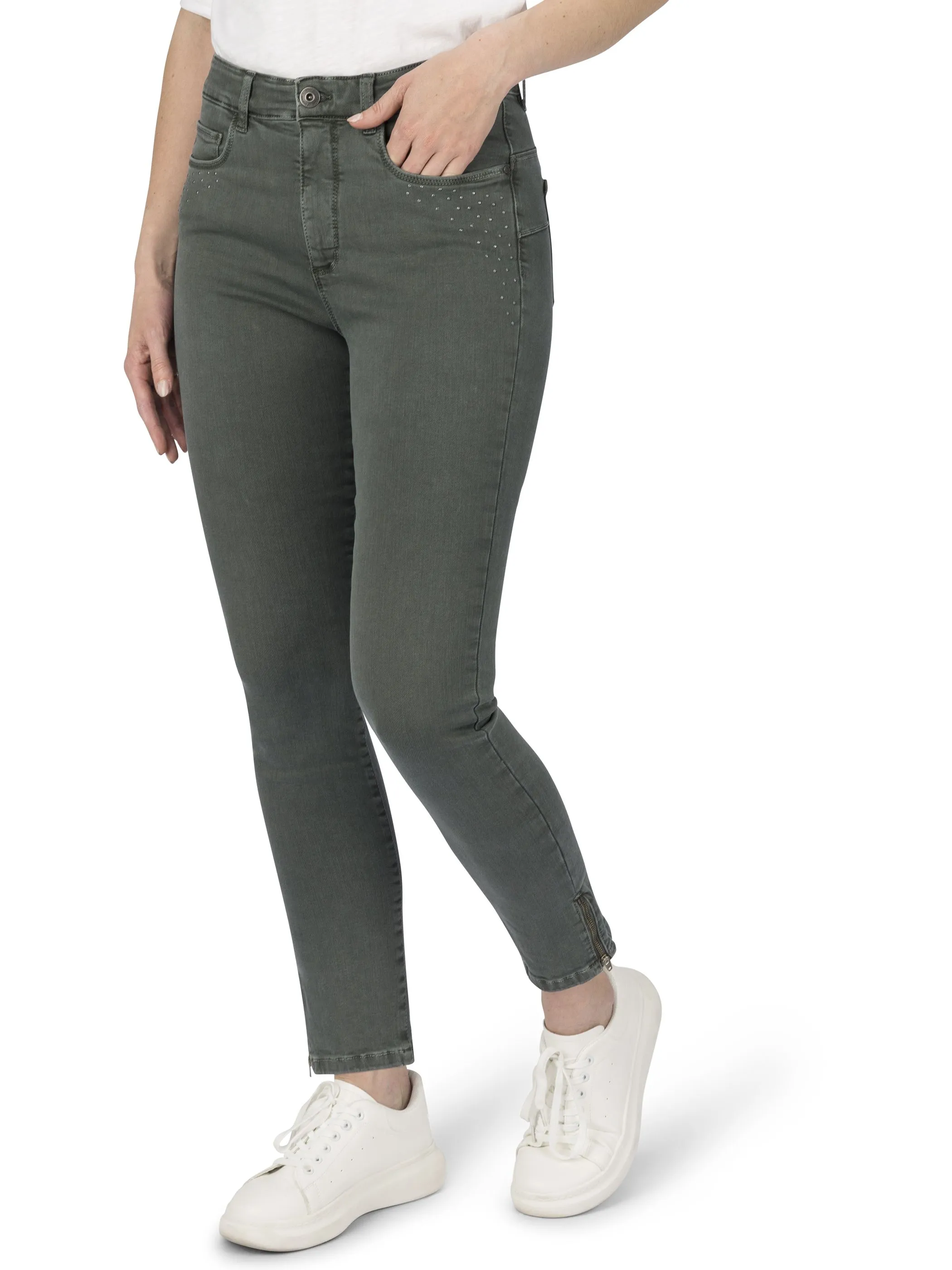 Stooker DOB 22600590005554 Da. Hosen lang, Grün 905228 5554 5